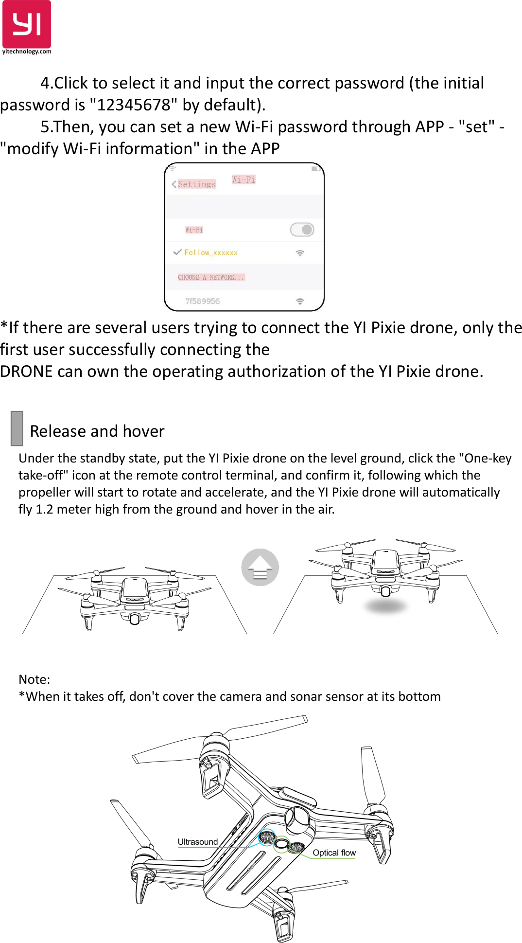 Page 10 of Yi Technology YFSF318 YI Pixie Drone User Manual 