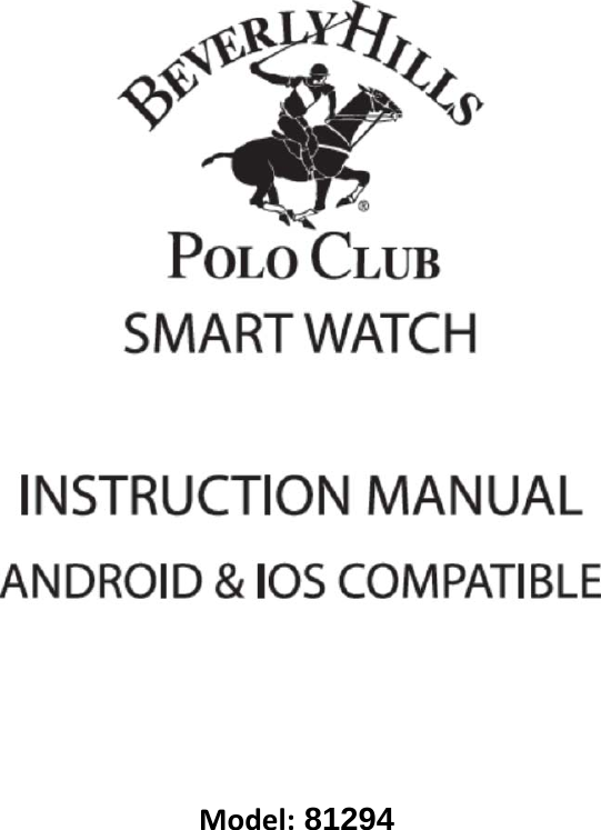 Yichuang Technology 81294 SMART WATCH User Manual