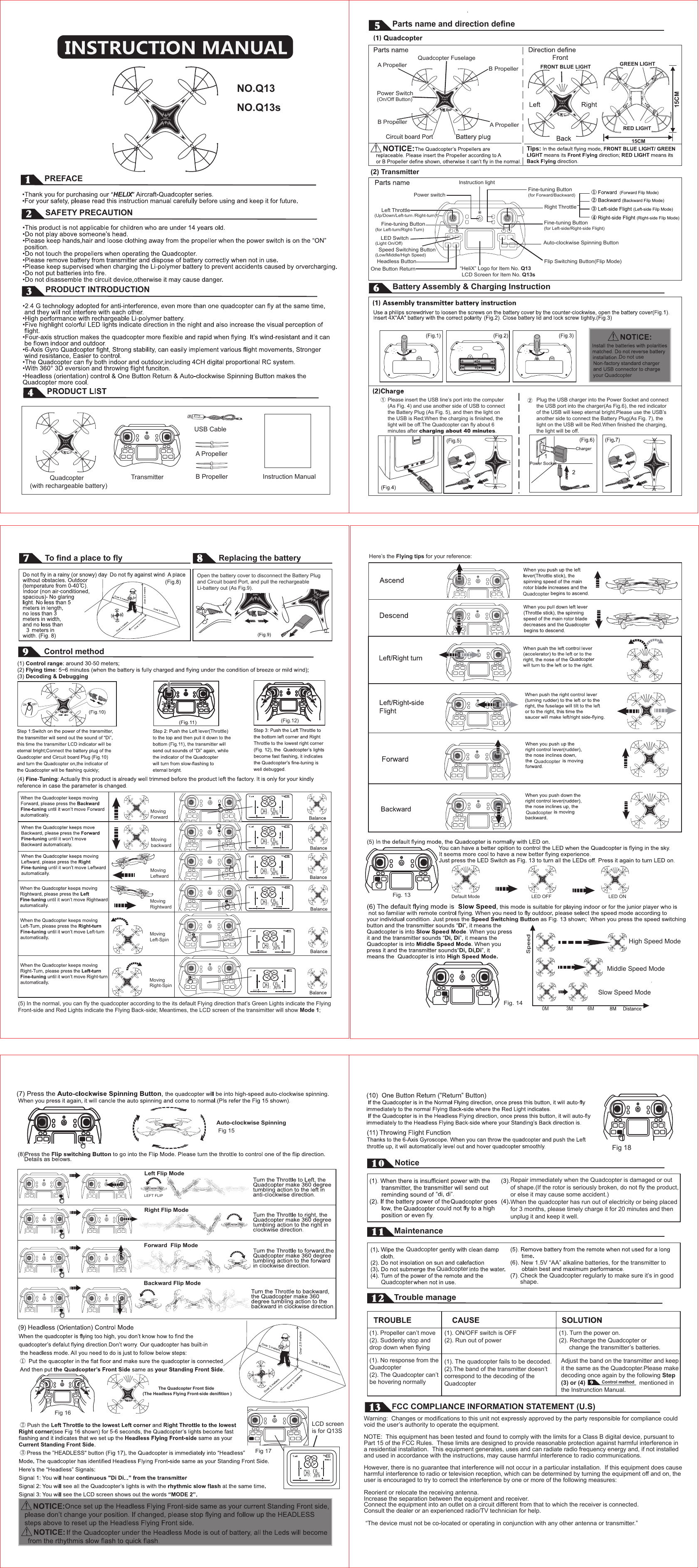 Afskedige Robe salami Yinrun Industry Q13 RC DRONE User Manual Q13 manual