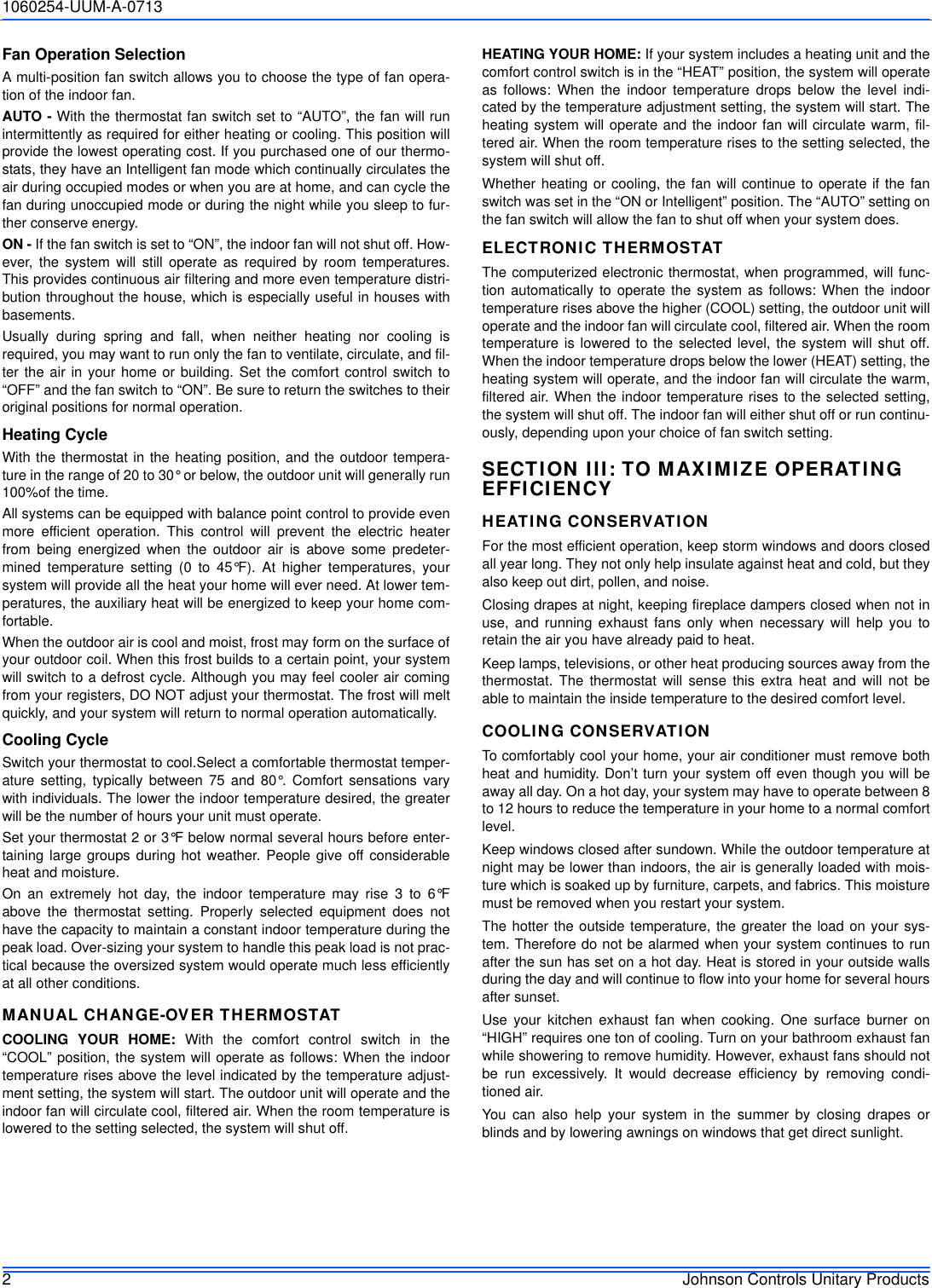 Page 2 of 6 - York Ae-Air-Handler-Users-Manual 1060254-UUM-A-0713  York-ae-air-handler-users-manual