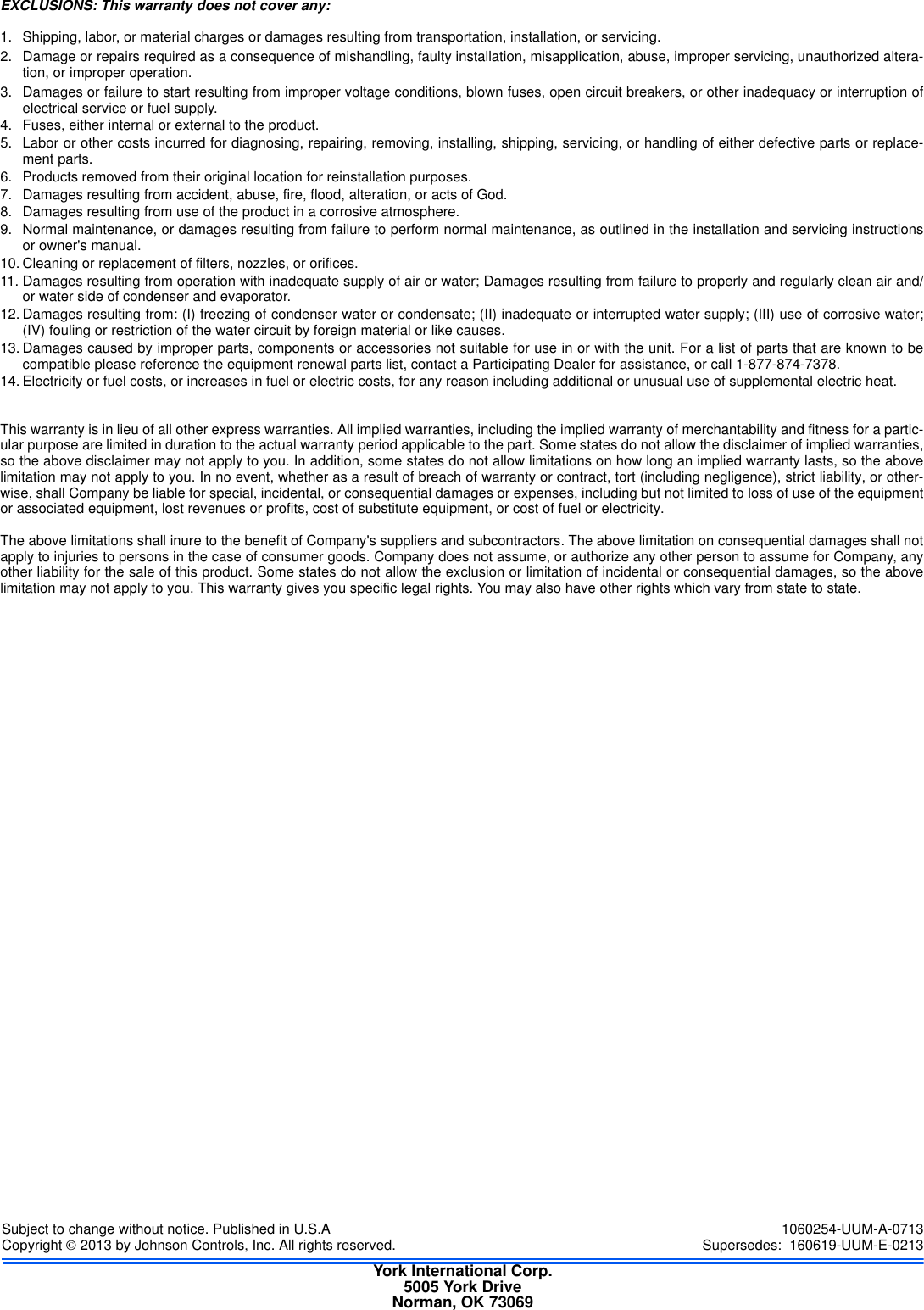 Page 6 of 6 - York Ae-Air-Handler-Users-Manual 1060254-UUM-A-0713  York-ae-air-handler-users-manual