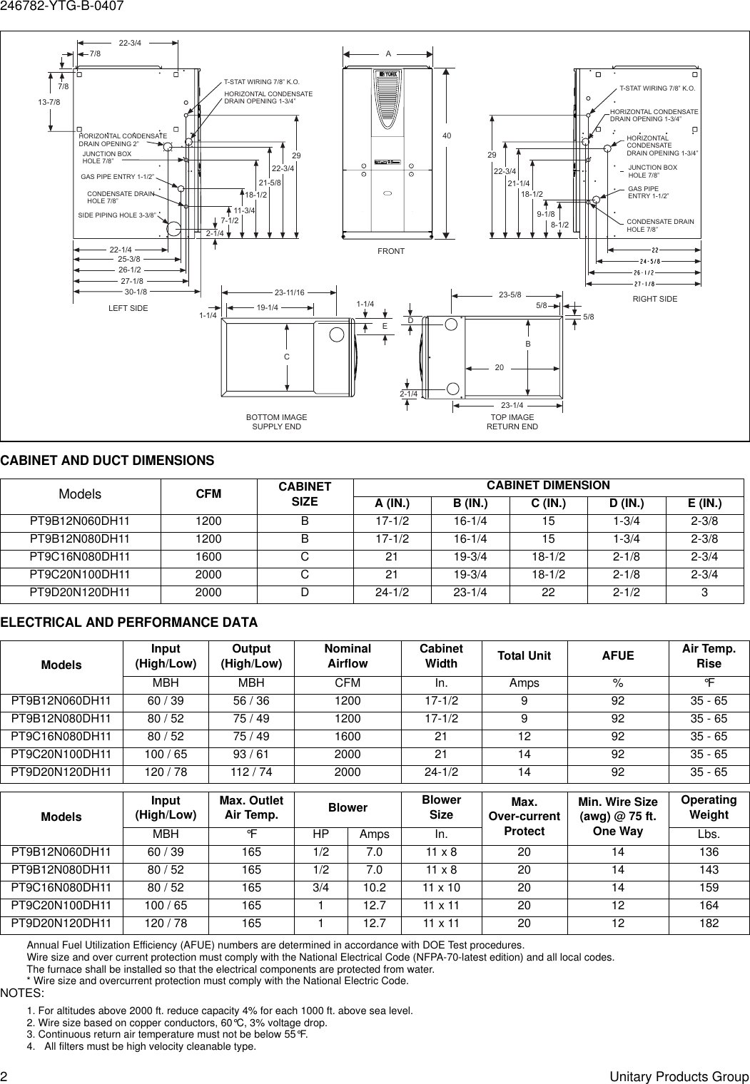 Page 2 of 8 - York Affinity-Pt9-Users-Manual 246782-YTG-B-0407 York-affinity-pt9-users-manual