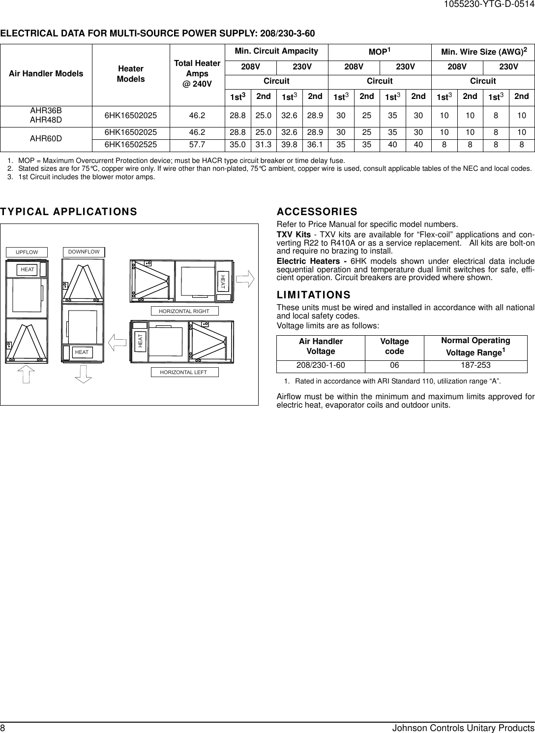 Page 8 of 12 - York Ap-Air-Handler-Technical-Guide 1055230-YTG-D-0514  York-ap-air-handler-technical-guide