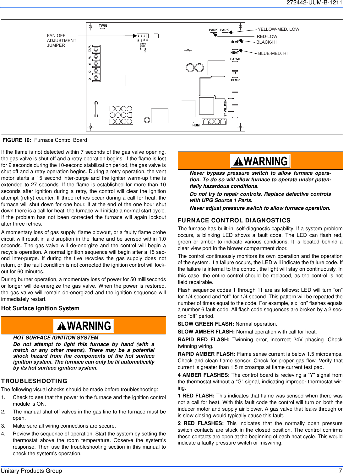 Page 7 of 12 - York Commercial-Gy8S-E-Furnace-Users-Manual 272442-UUM-B-1211  York-commercial-gy8s-e-furnace-users-manual