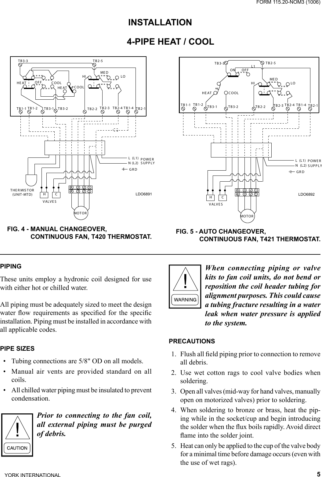 Page 5 of 12 - York Fan-Coil-Yvc-Users-Manual 115.20-NOM3 (1006)  York-fan-coil-yvc-users-manual