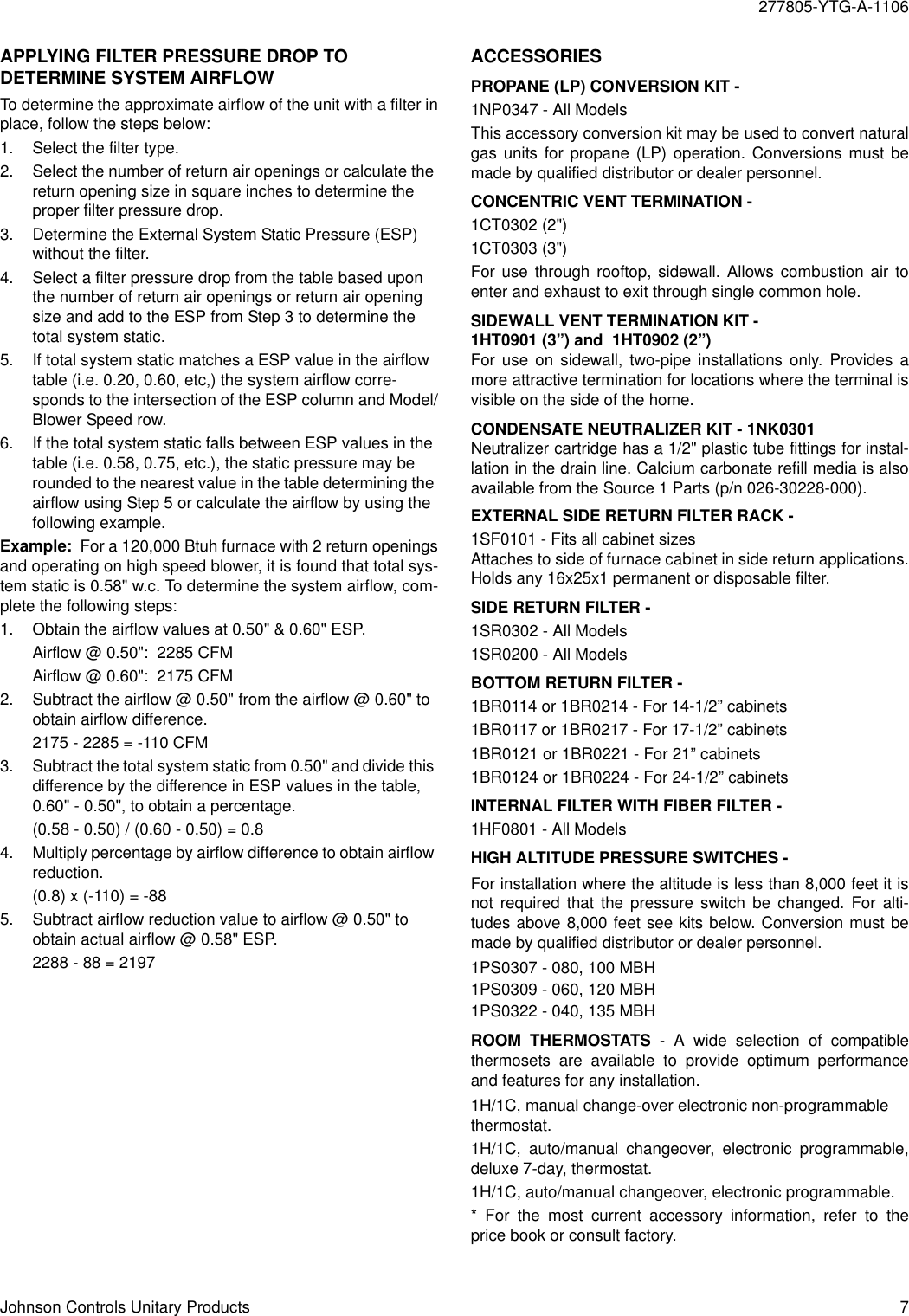 Page 7 of 8 - York Gy9S-Up-Users-Manual 277805-YTG-A-1106  York-gy9s-up-users-manual