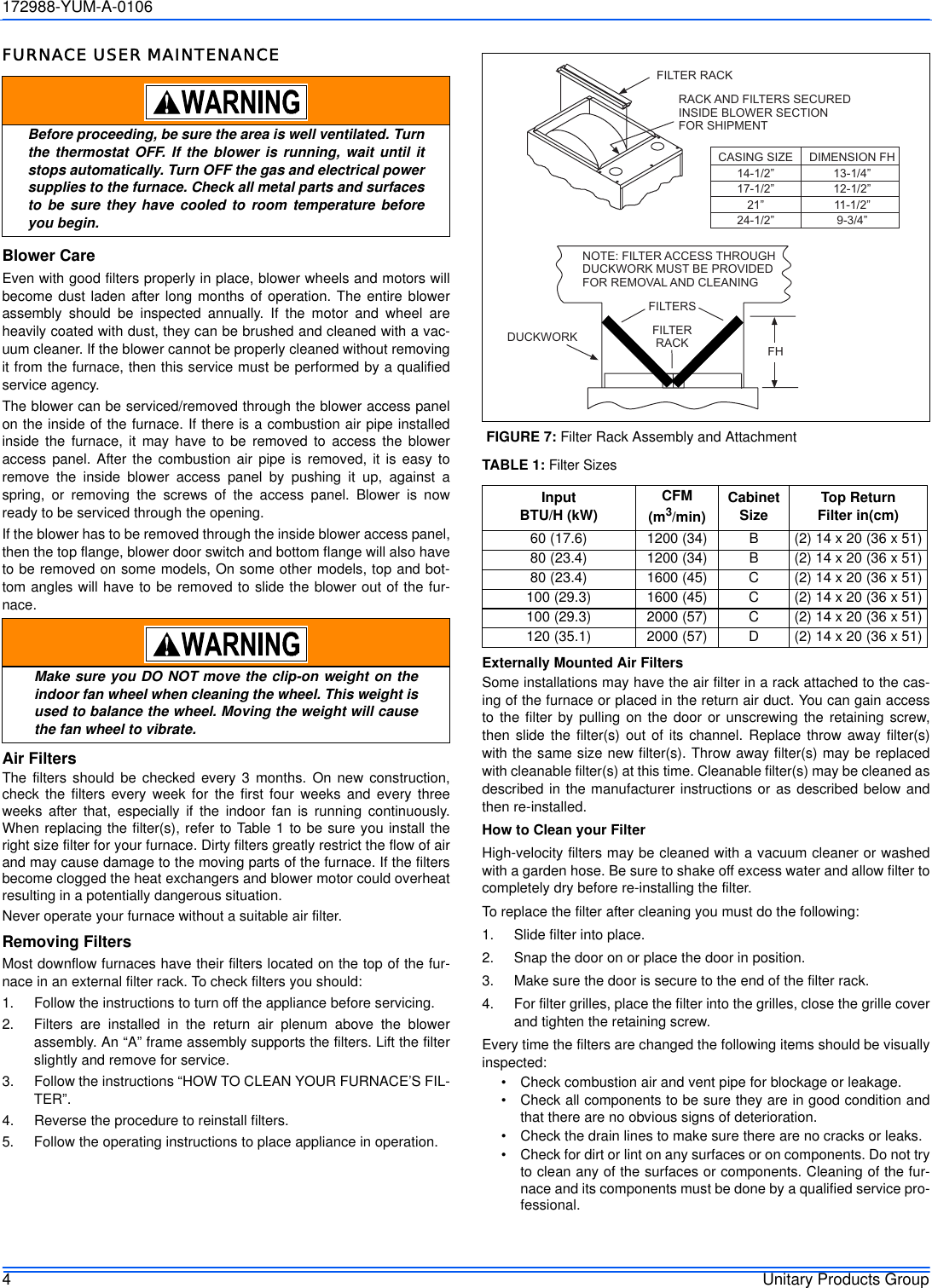 Page 4 of 12 - York Pc9-Users-Manual 172988-YUM-A-0106  York-pc9-users-manual