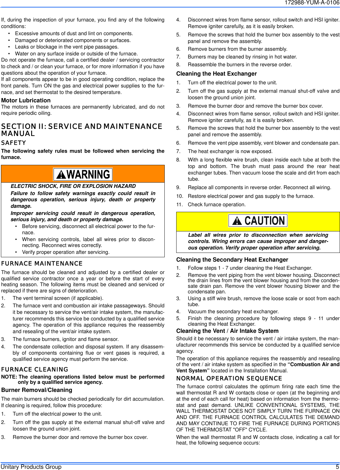 Page 5 of 12 - York Pc9-Users-Manual 172988-YUM-A-0106  York-pc9-users-manual