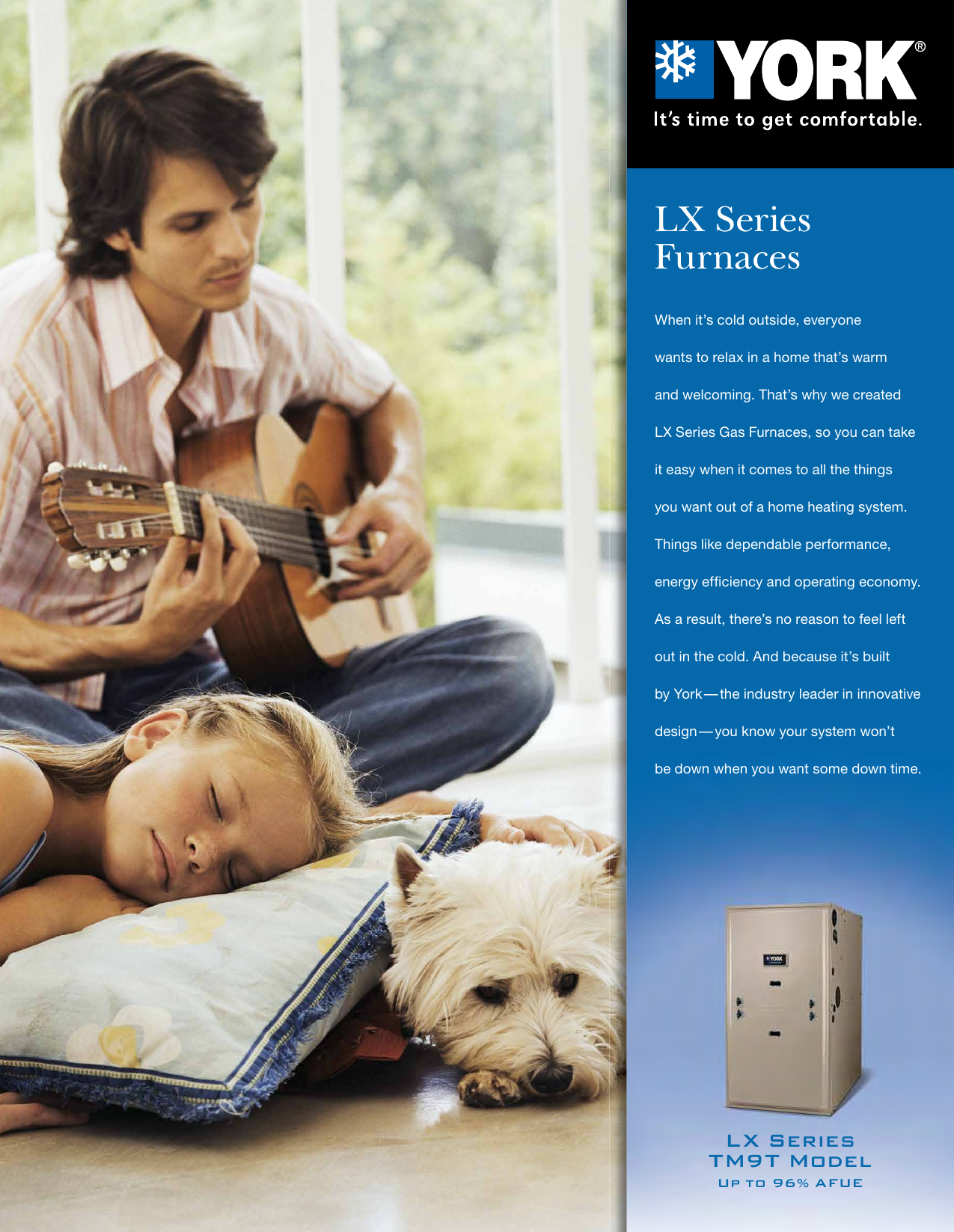 Page 1 of 2 - York Tm9T-Brochure LX Series 96% AFUE Two-Stage Gas Furnaces From Heating And Air Conditioning  York-tm9t-brochure