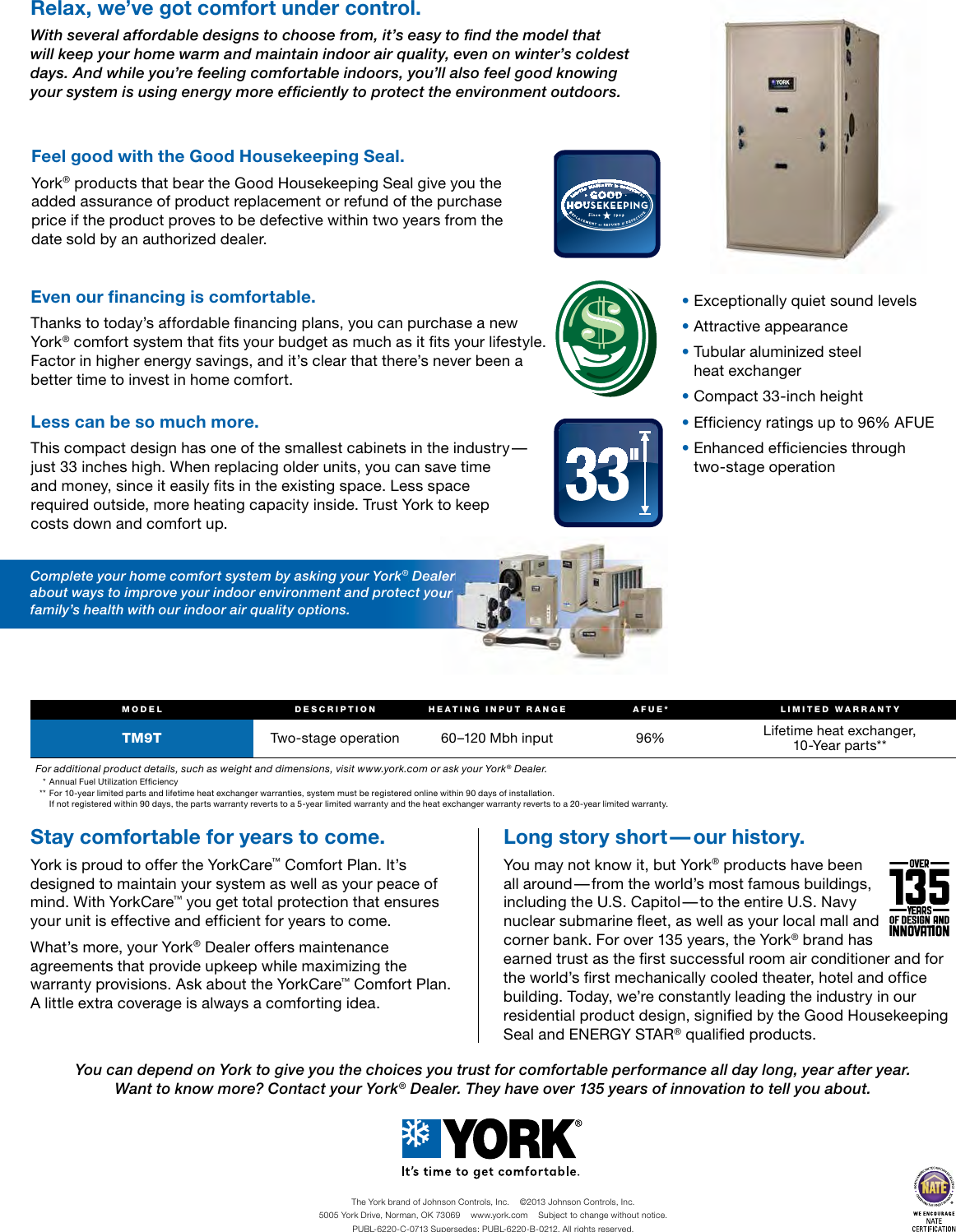 Page 2 of 2 - York Tm9T-Brochure LX Series 96% AFUE Two-Stage Gas Furnaces From Heating And Air Conditioning  York-tm9t-brochure