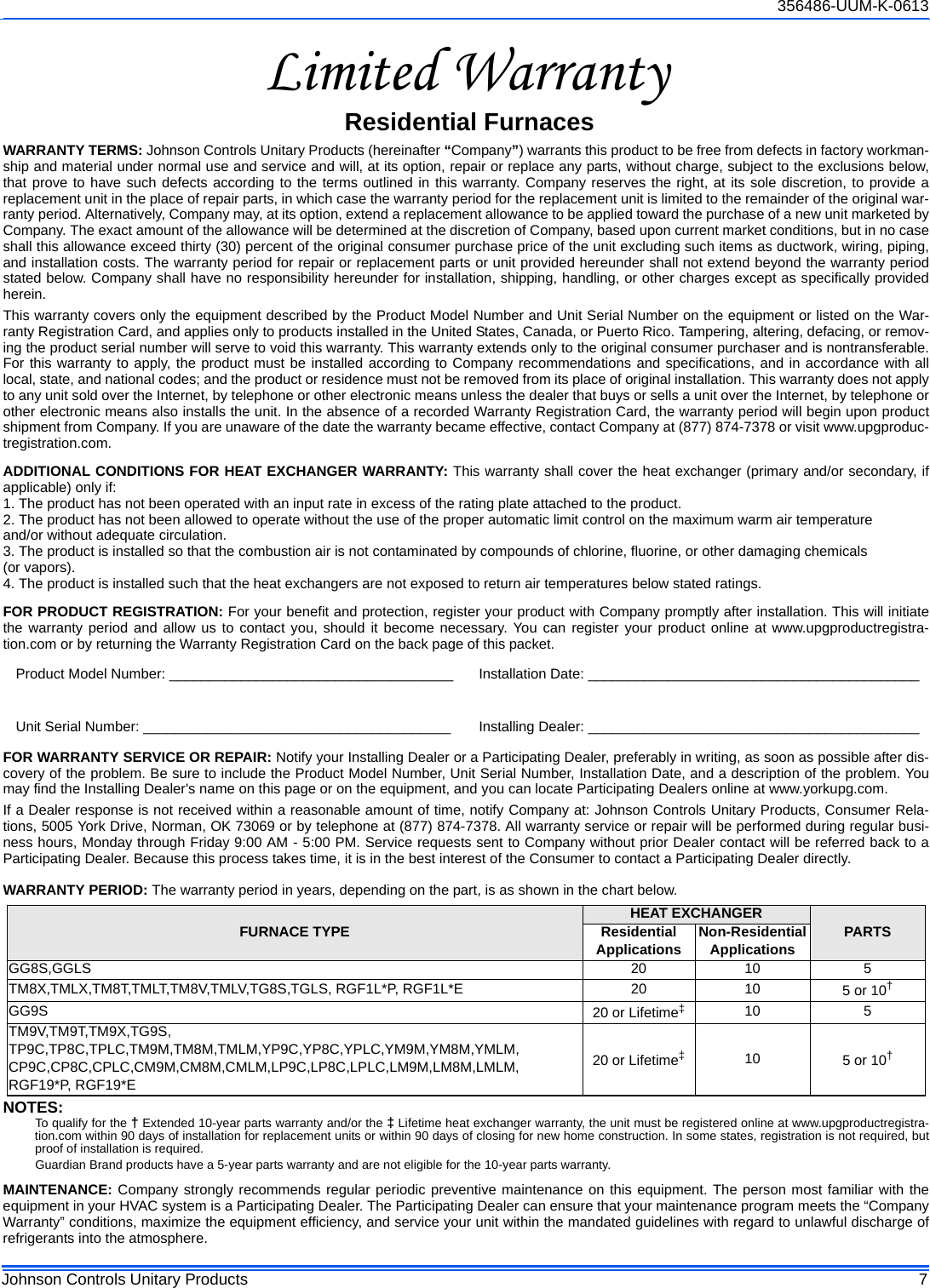 Page 7 of 8 - York York-Affinity-Yp9C-Furnace-Owner-S-Manual 5979d4ce102f39ea3cf06c23826eb43fb68aa9467022f333099754389109bdb0 User Manual