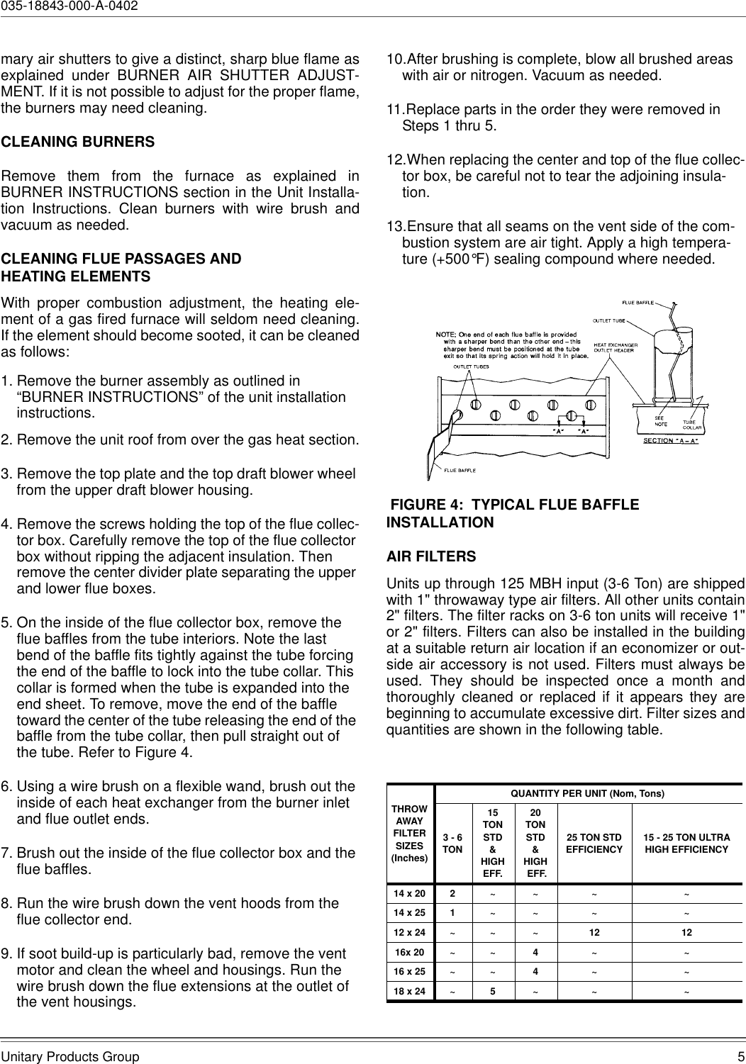 Page 5 of 8 - York York-Air-Conditioner-035-18843-000-A-0402-Users-Manual Maintenance, User & Service Manual  York-york-air-conditioner-035-18843-000-a-0402-users-manual