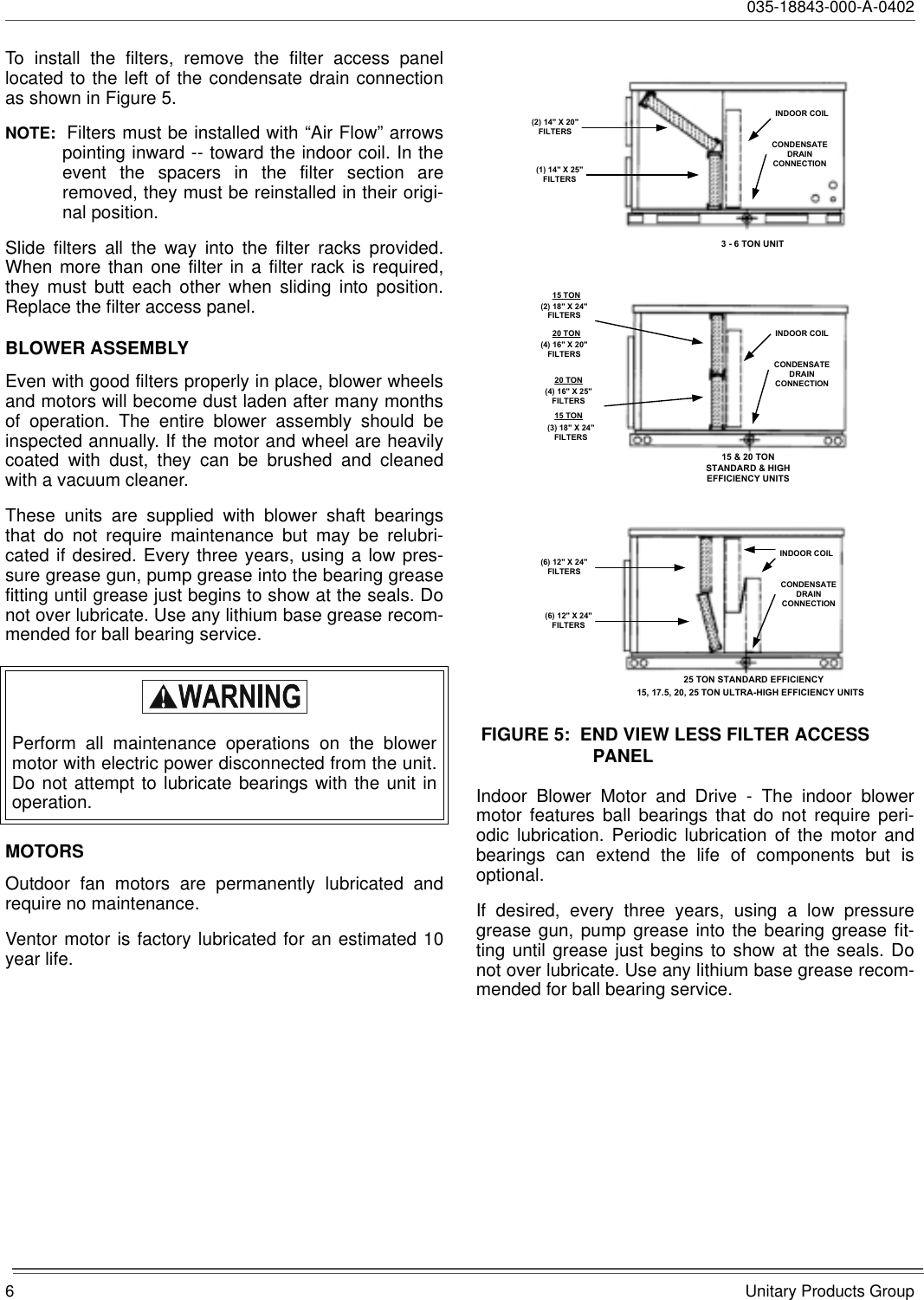 Page 6 of 8 - York York-Air-Conditioner-035-18843-000-A-0402-Users-Manual Maintenance, User & Service Manual  York-york-air-conditioner-035-18843-000-a-0402-users-manual