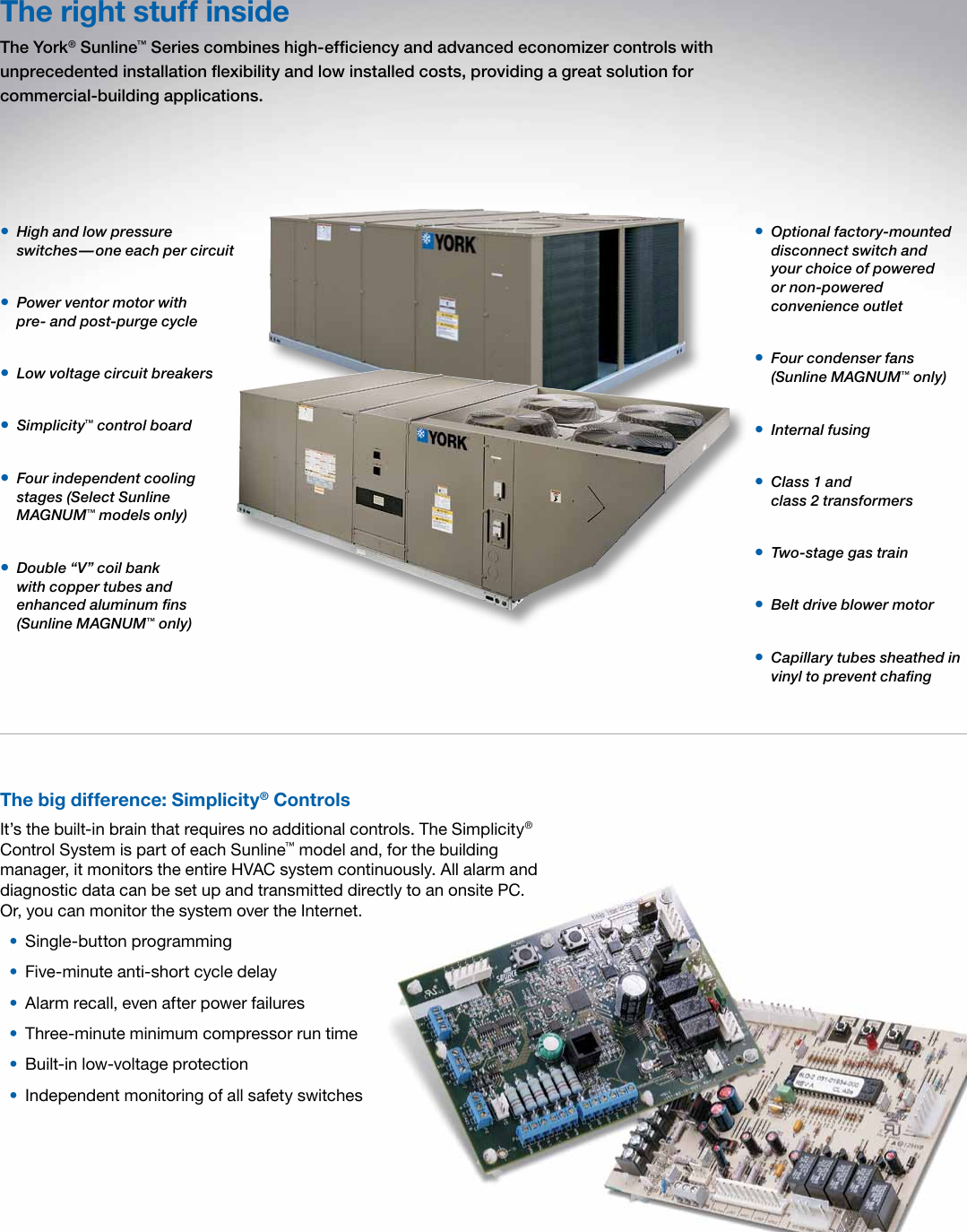 York Zf Sunline R410A Brochure Commercial