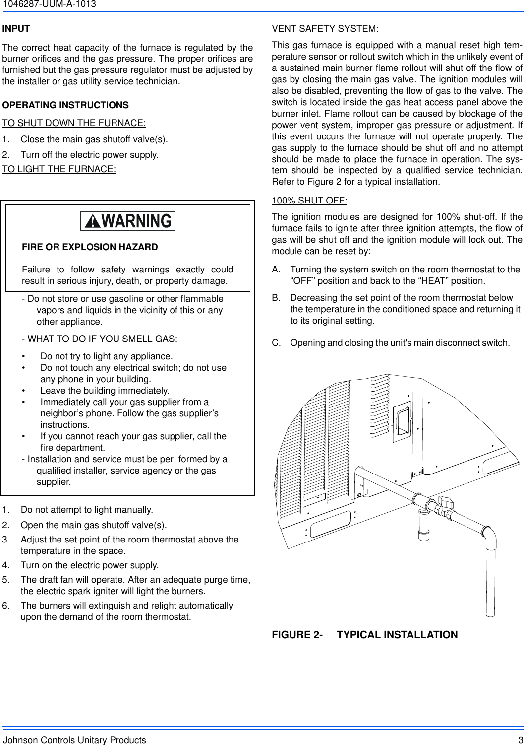 Page 3 of 10 - York Zx-Prestige-Rooftop-Unit-Users-Manual 1046287-UUM-A-1013  York-zx-prestige-rooftop-unit-users-manual