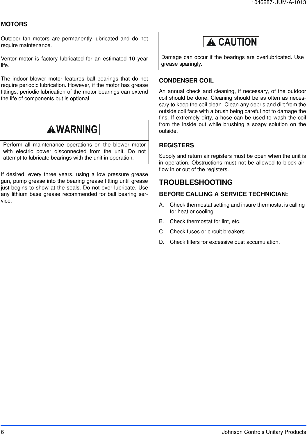 Page 6 of 10 - York Zx-Prestige-Rooftop-Unit-Users-Manual 1046287-UUM-A-1013  York-zx-prestige-rooftop-unit-users-manual