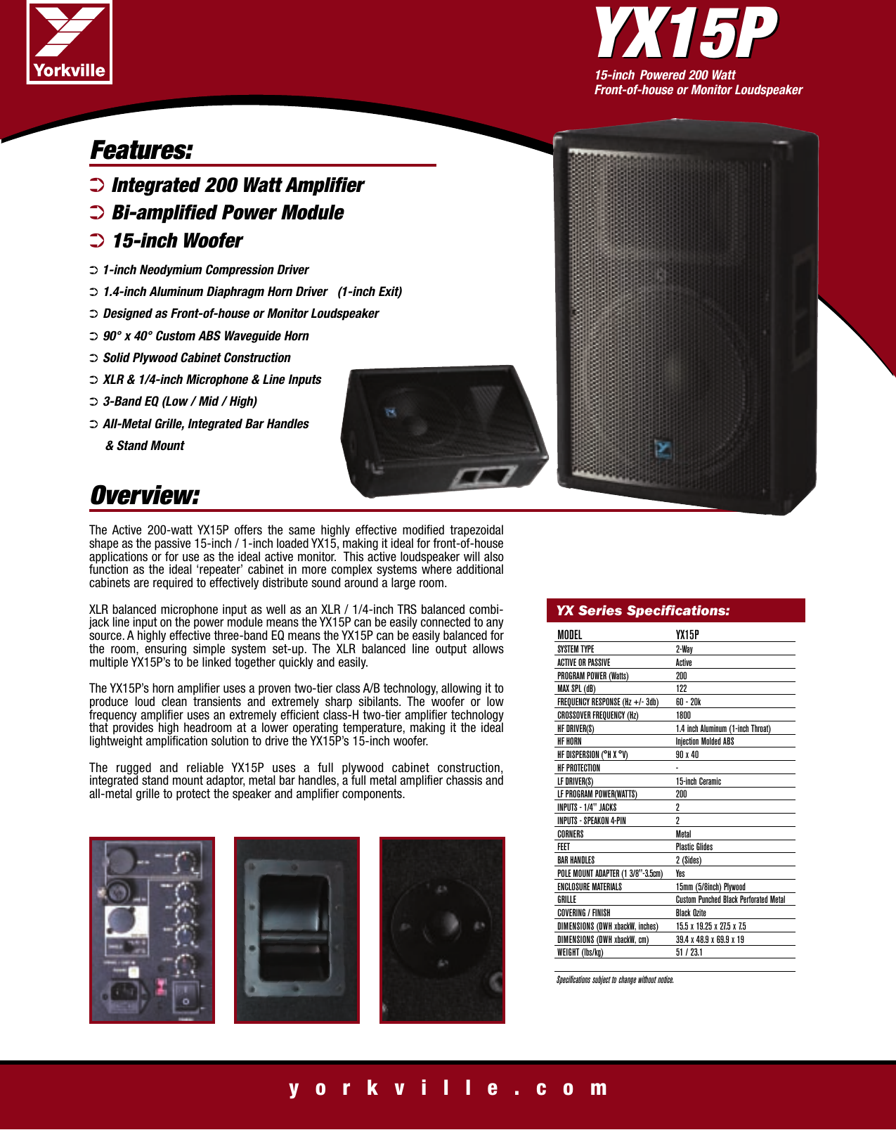 Page 1 of 1 - Yorkville Car-Amplifier-Yx152-Users-Manual  Yorkville-car-amplifier-yx152-users-manual