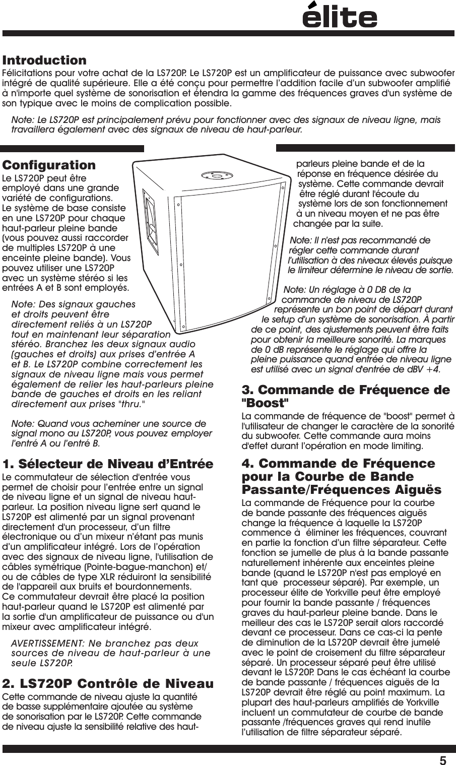 Page 7 of 12 - Yorkville Ls720P-Owner-S User Manual Yorkville-ls720p-owner-s-manual