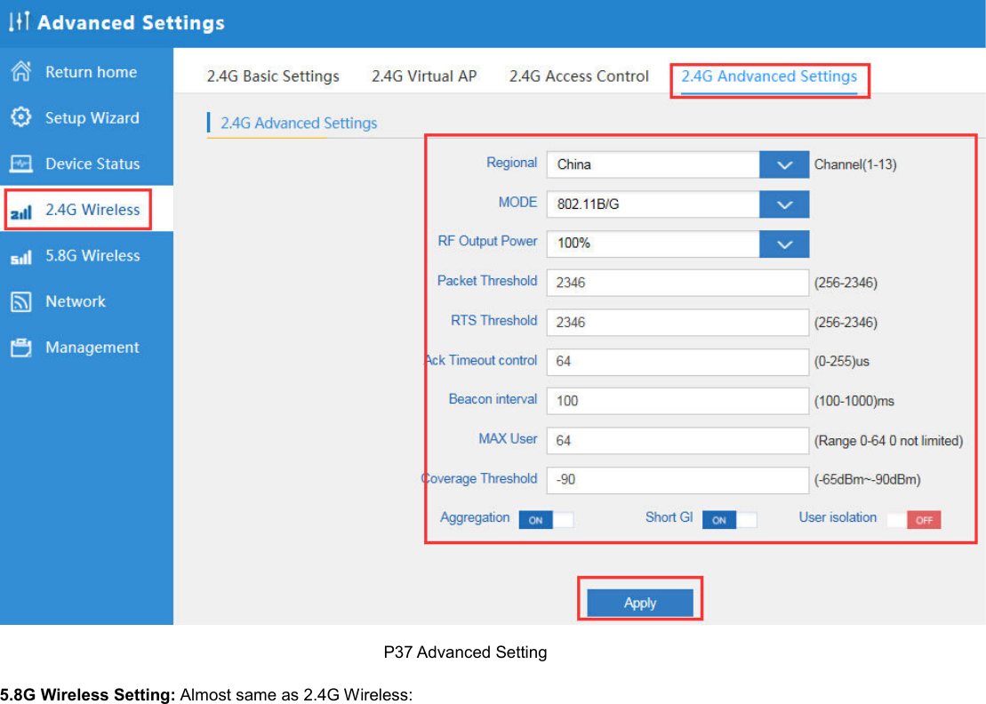 Page 21 of Yunlink Technology P48 Outdoor Access Point User Manual HWAP80 P48                                  