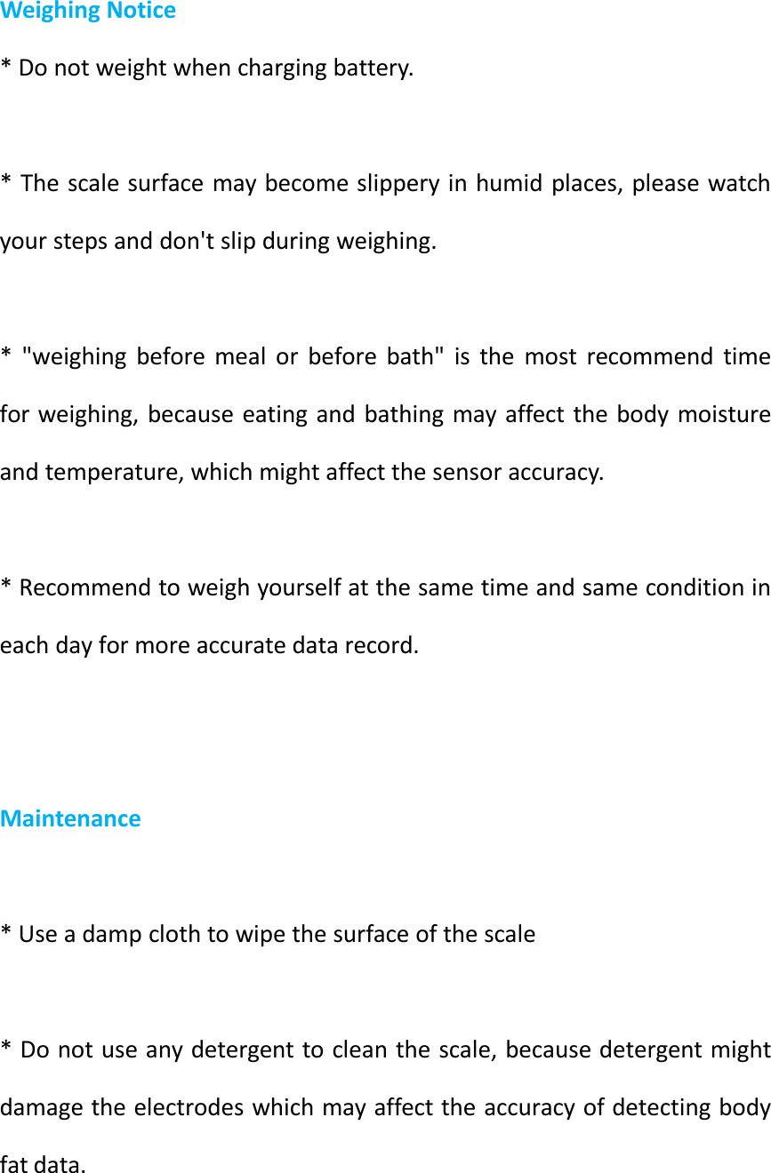 Page 3 of Yunmai Technology M1805 YUNMAI Smart Scale User Manual 