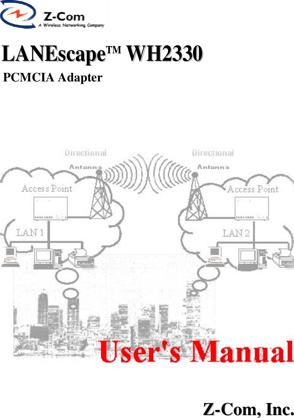 LLAANNEEssccaappeeTTMM WWHH22333300 PCMCIA AdapterZZ--CCoomm,,  IInncc..