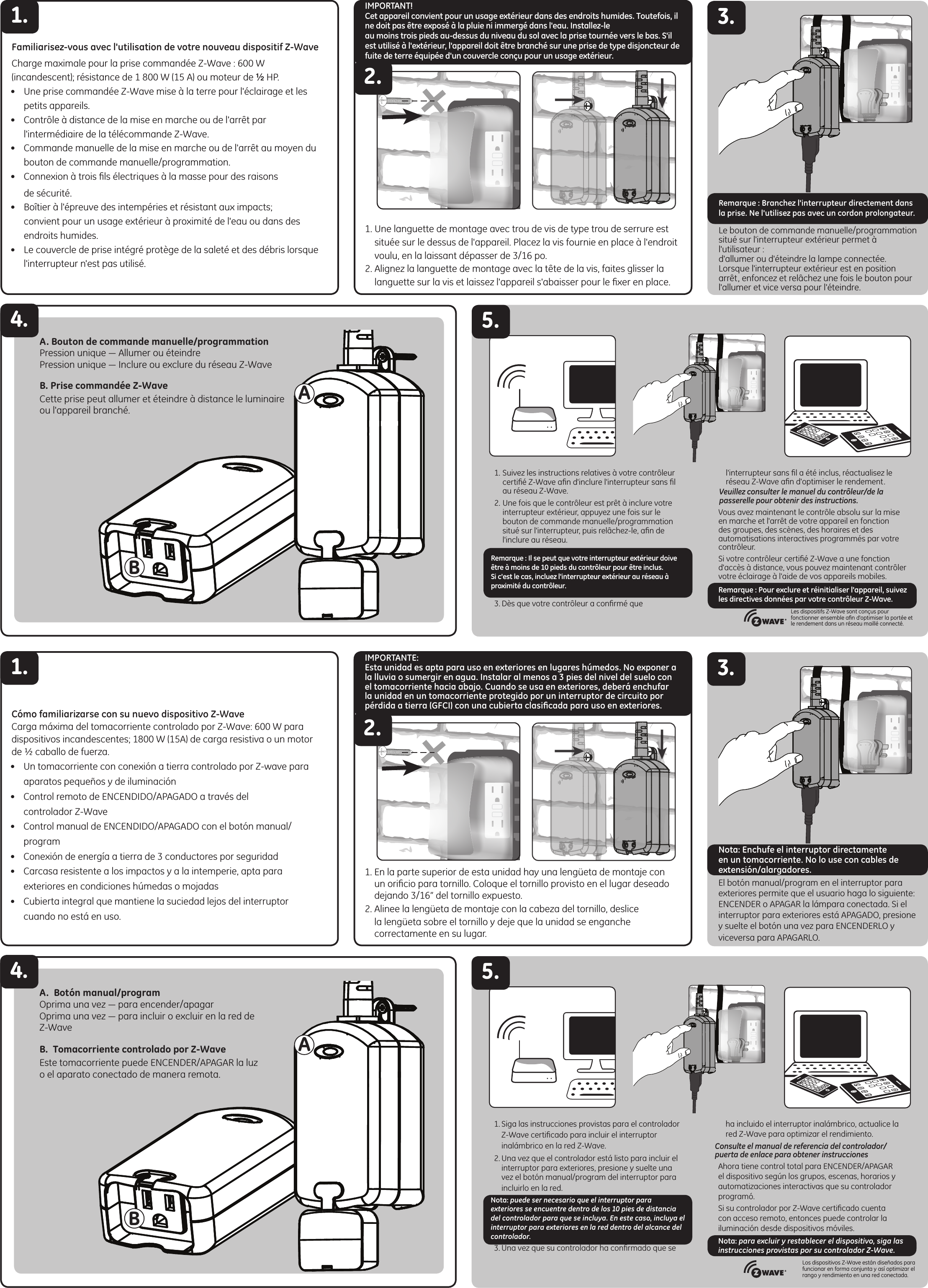 Page 2 of 2 - Z-Wave B0013V8K3O Ge Jasco Plug-In Outdoor Smart Switch 12720 Manual User