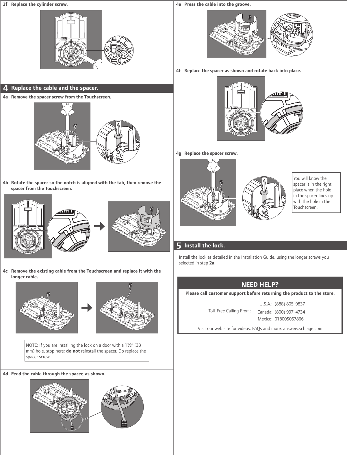 Z Wave B00agk9kjq Schlage Thick Door Kit Installation