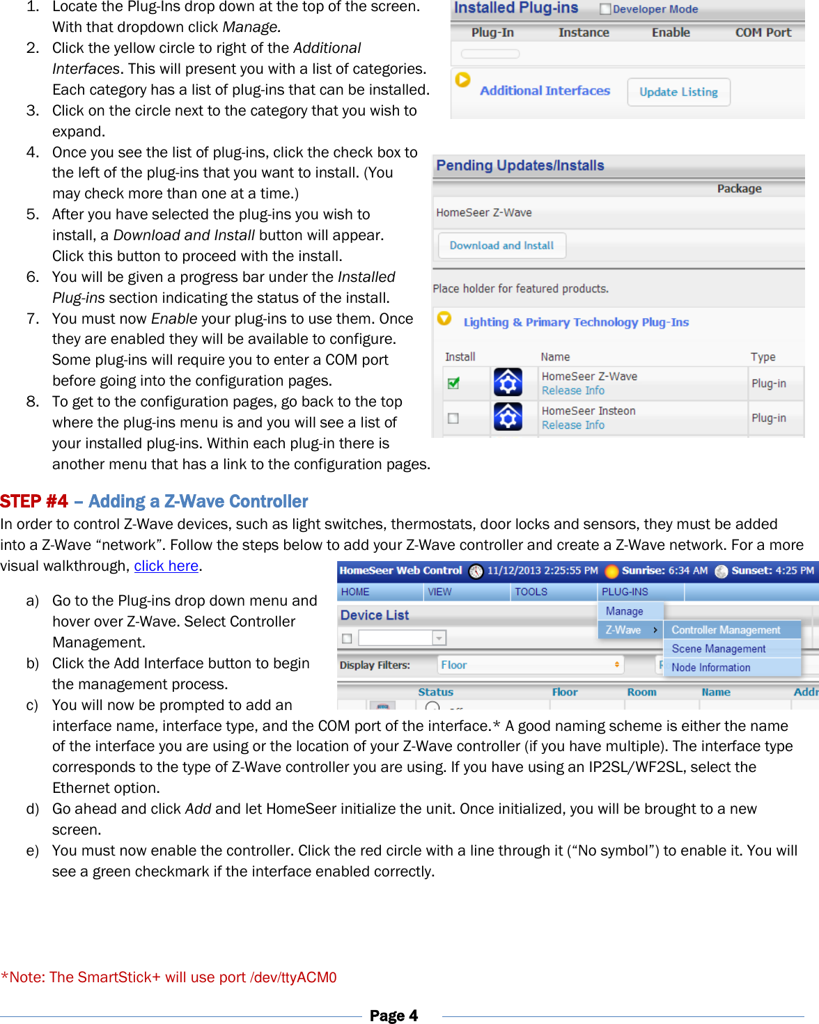 Page 4 of 11 - Z-Wave B00O2Bbxcw Homeseer Hometroller-Sel Quick Start Guide User Manual Home Seer Troller-SEL