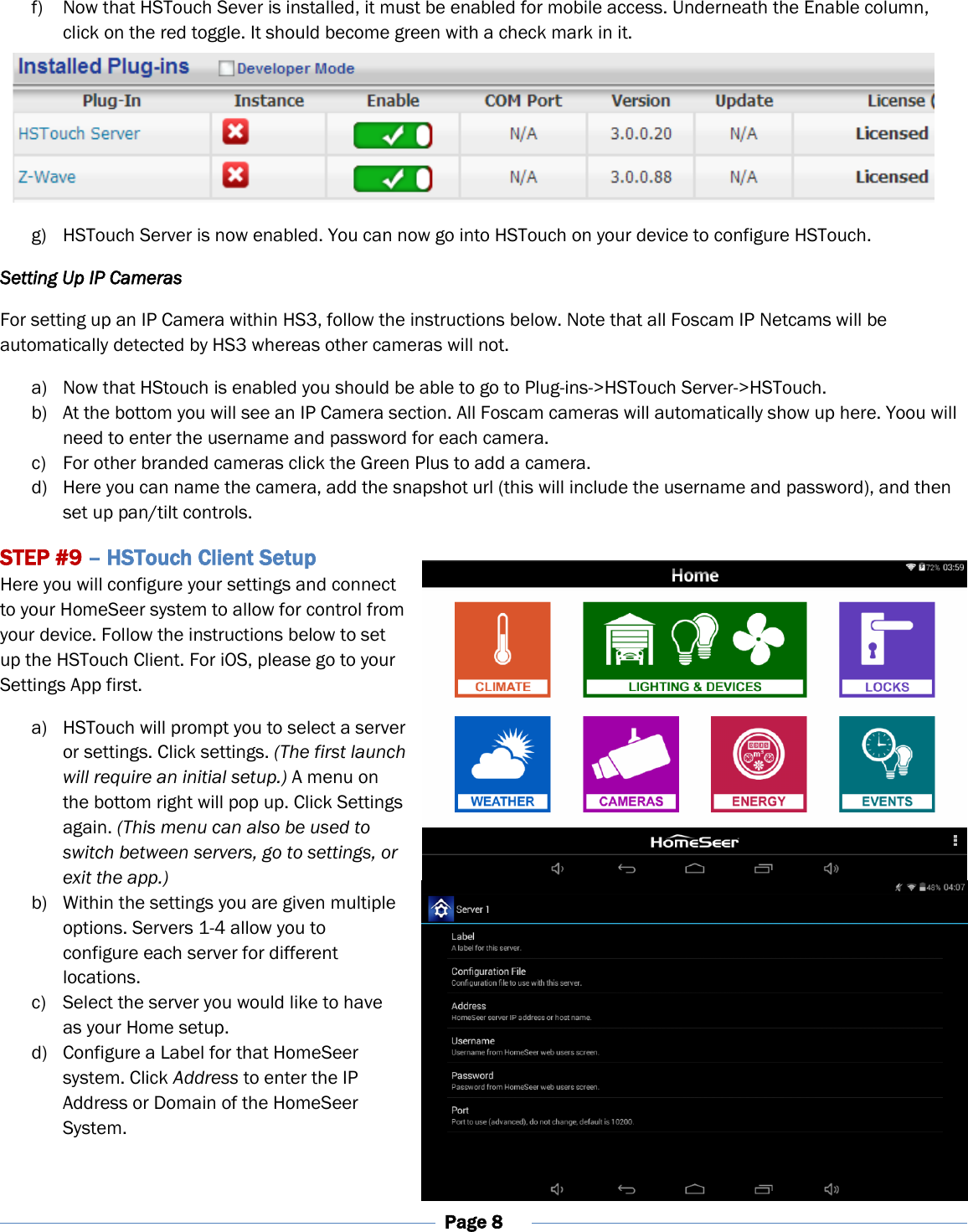 Page 8 of 11 - Z-Wave B00O2Bbxcw Homeseer Hometroller-Sel Quick Start Guide User Manual Home Seer Troller-SEL