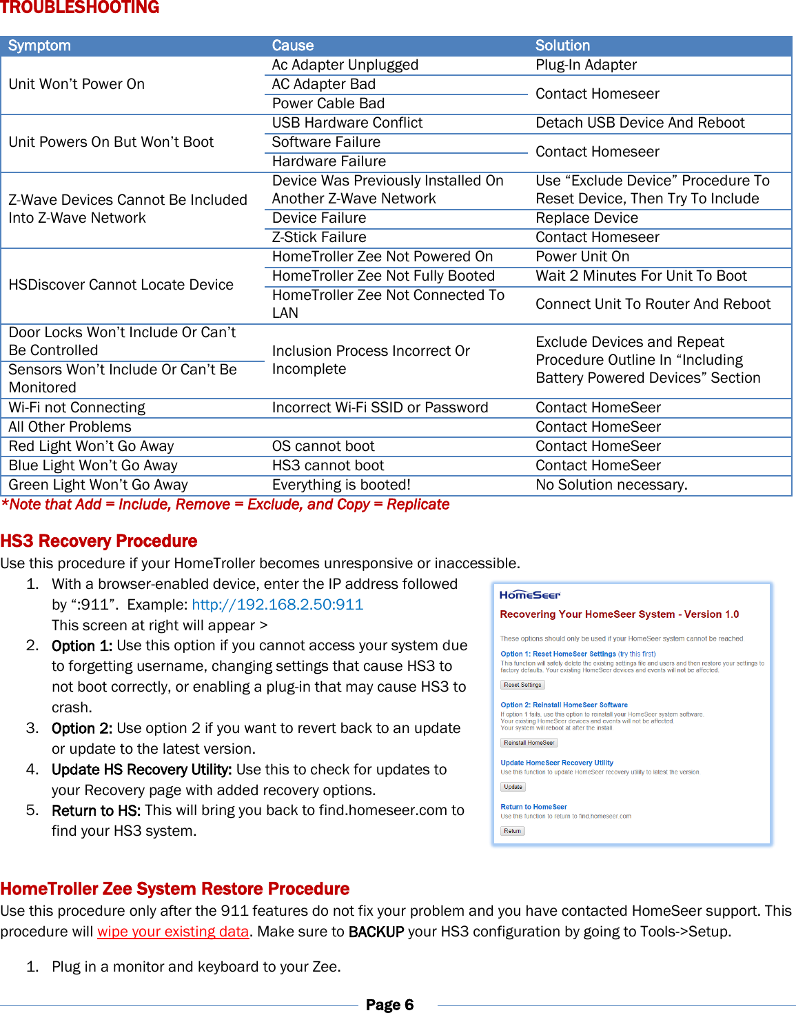 Page 6 of 7 - Z-Wave B015Ulf0R6 Homeseer Hometroller-Zee-S2 Quick Start Guide User Manual Home Seer Troller-Zee-S2