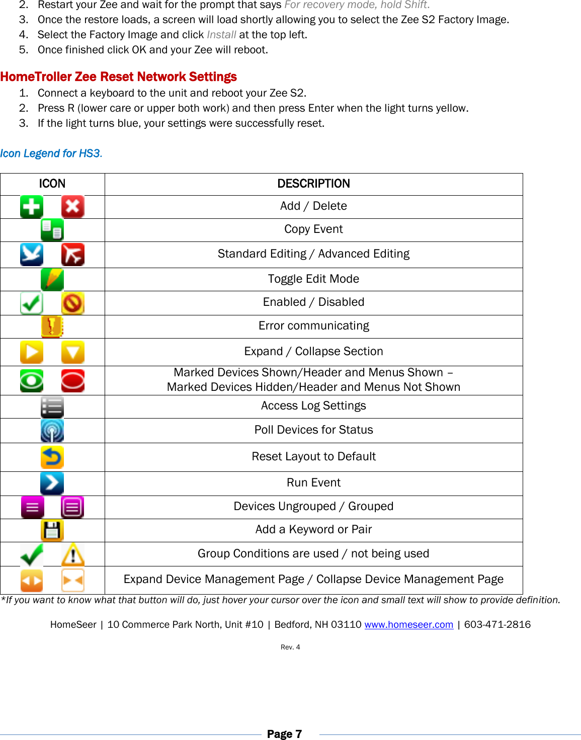 Page 7 of 7 - Z-Wave B015Ulf0R6 Homeseer Hometroller-Zee-S2 Quick Start Guide User Manual Home Seer Troller-Zee-S2