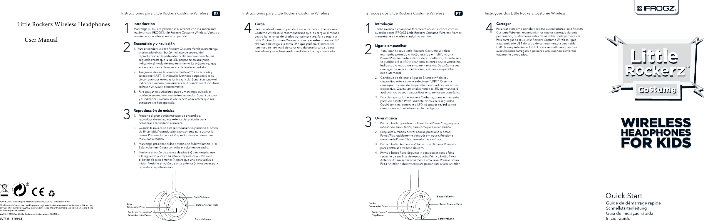 ESLittle Rockerz Wireless HeadphonesUser Manual