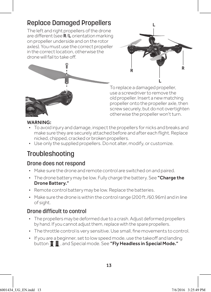 ZEGO ELECTRONIC 13RX Copter of Zexara User Manual