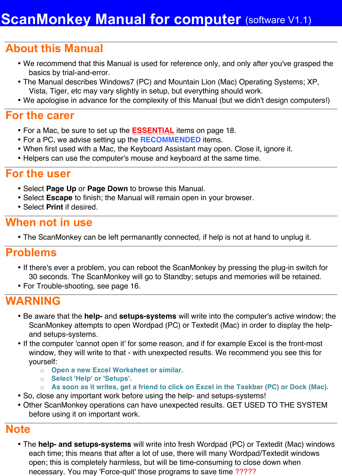 Zhc Computer ZHC ZHC Computer-, tablet- and phone-control User Manual ScanmonkeyManualx