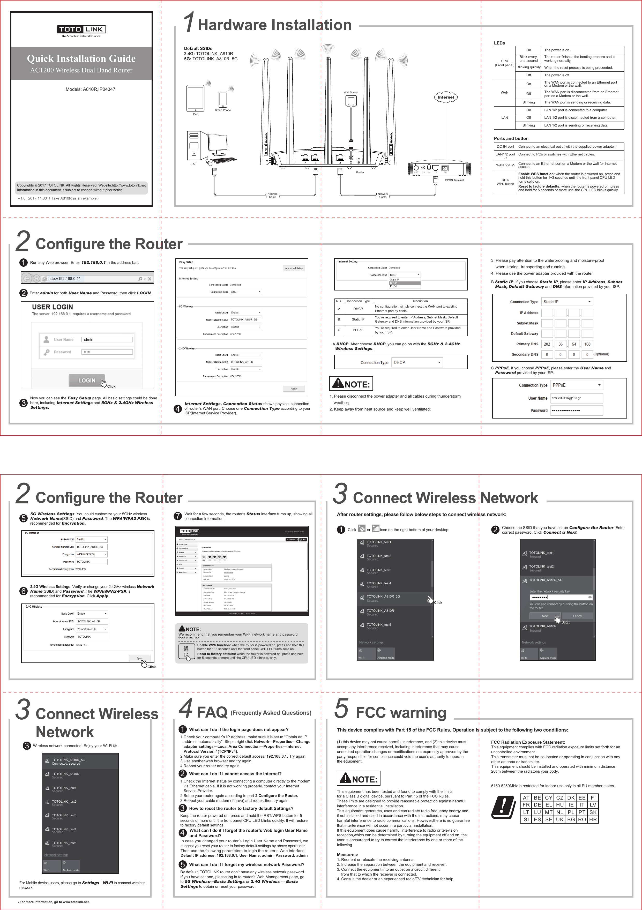 Page 1 of ZIONCOM ELECTRONICS IP04347 AC1200 Wireless Dual Band Router User Manual 2018 1 31                  IP04347