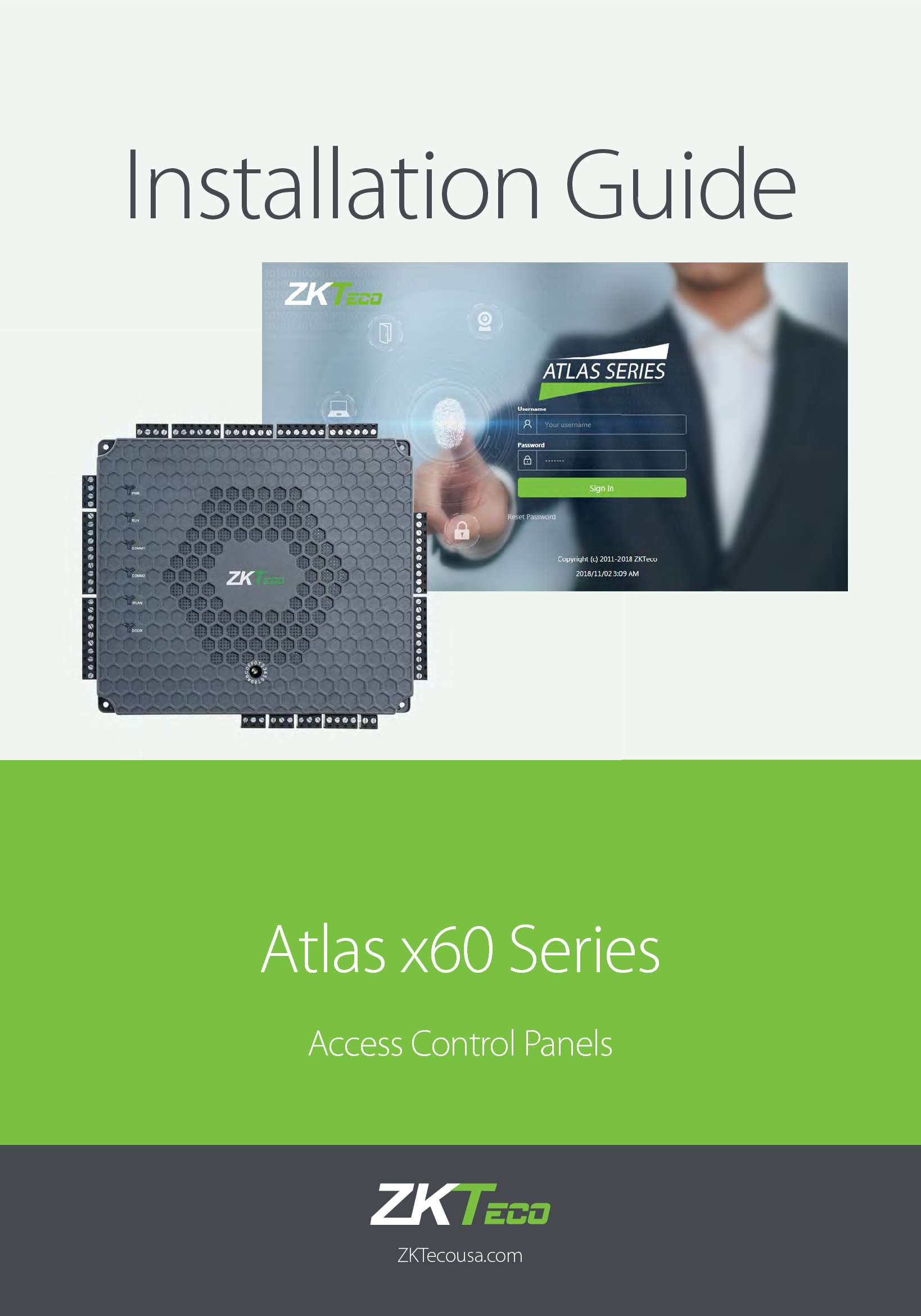 ZKTECO ATLAS Access Control Panel User Manual Atlas x60 Series