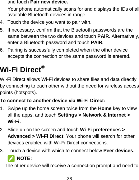 Page 39 of ZTE BLADEV10M LTE/WCDMA/GSM (GPRS) Multi-Mode Digital Mobile Phone User Manual 