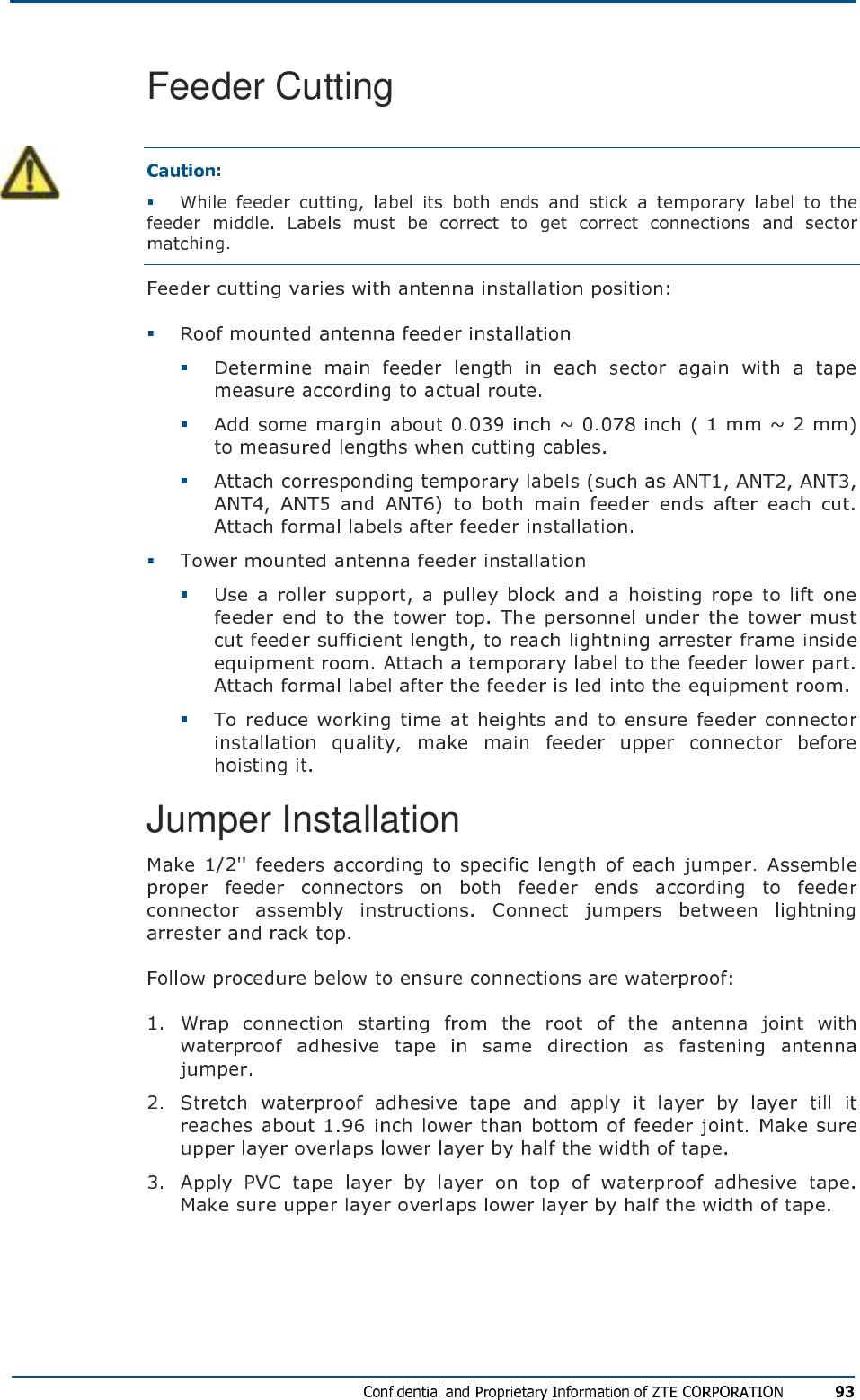 Feeder Cutting         Jumper Installation     