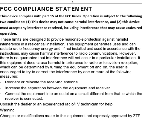 3  for compliance could void the user&apos;s authority to operate the equipment.  