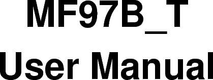  1           MF97B_T User Manual               