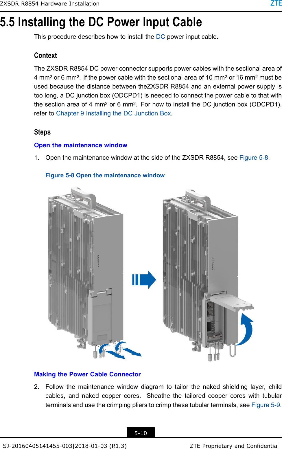 Page 64 of ZTE R8854S2600 Macro Radio Remote Unit User Manual part 1