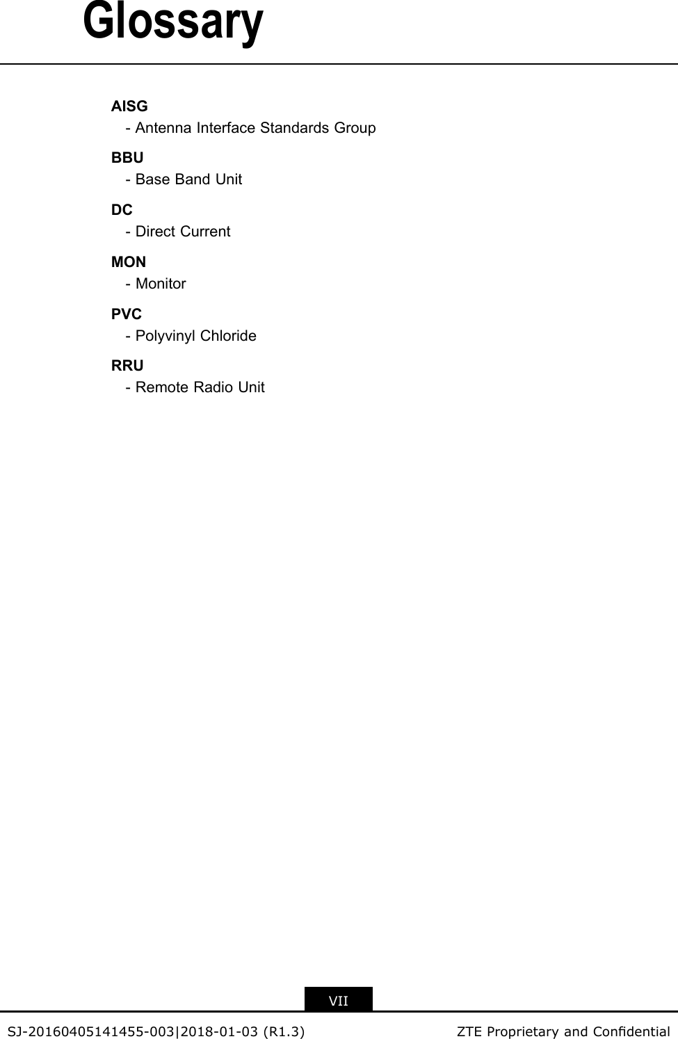 Page 29 of ZTE R8854S2600 Macro Radio Remote Unit User Manual part 2