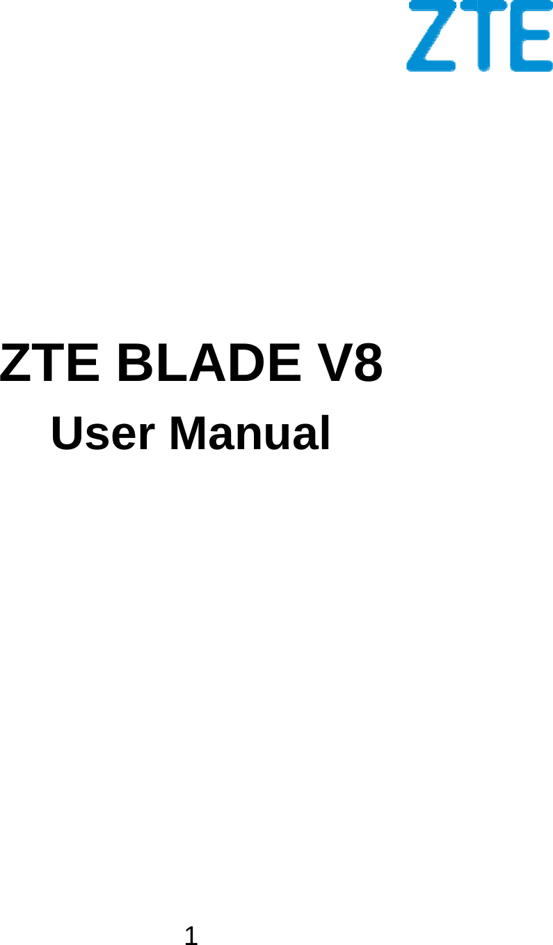     ZTE Use1      BLADEer ManuaE V8 al  