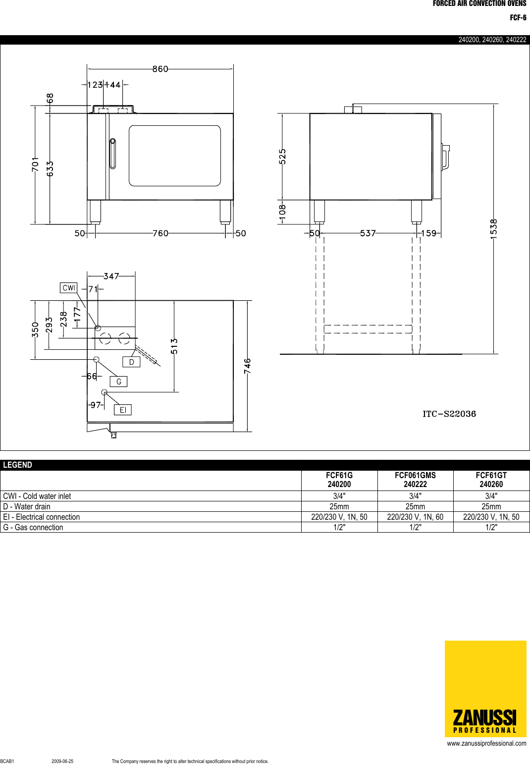 Page 3 of 4 - Zanussi Zanussi-240200-Brochure- FORCED AIR CONVECTION OVENS  Zanussi-240200-brochure