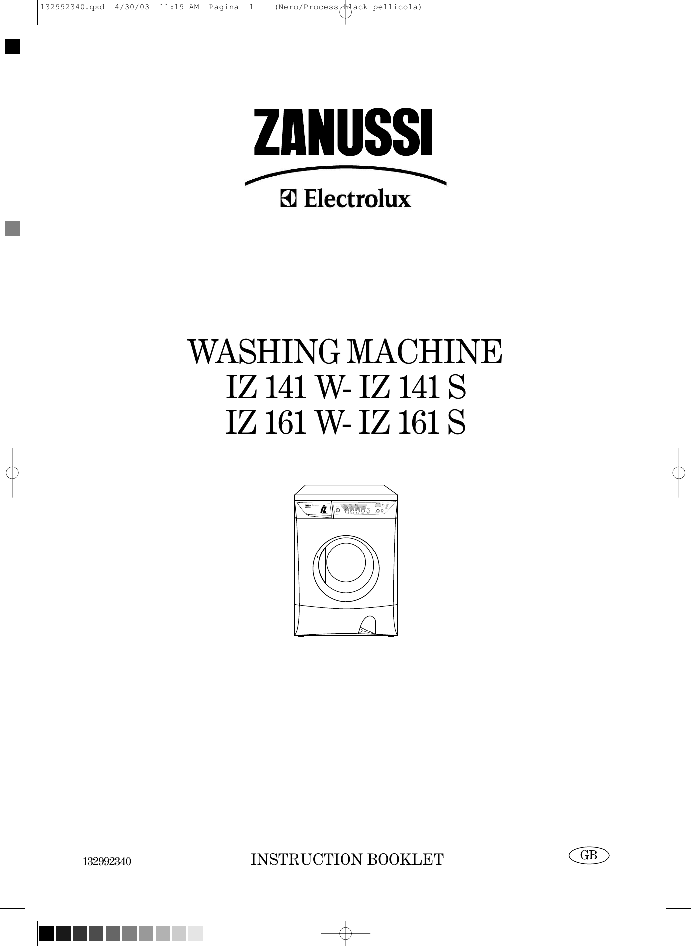 Zanussi Iz 141 S Instruction Booklet 132992340