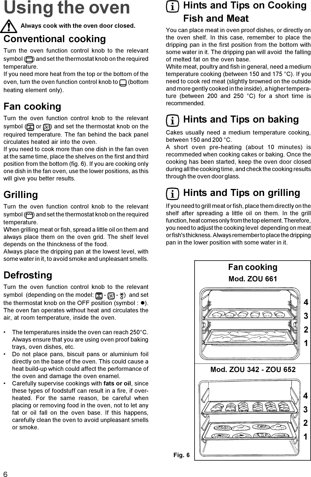 Page 6 of 12 - Zanussi Zanussi-Zou-342-Users-Manual-  Zanussi-zou-342-users-manual