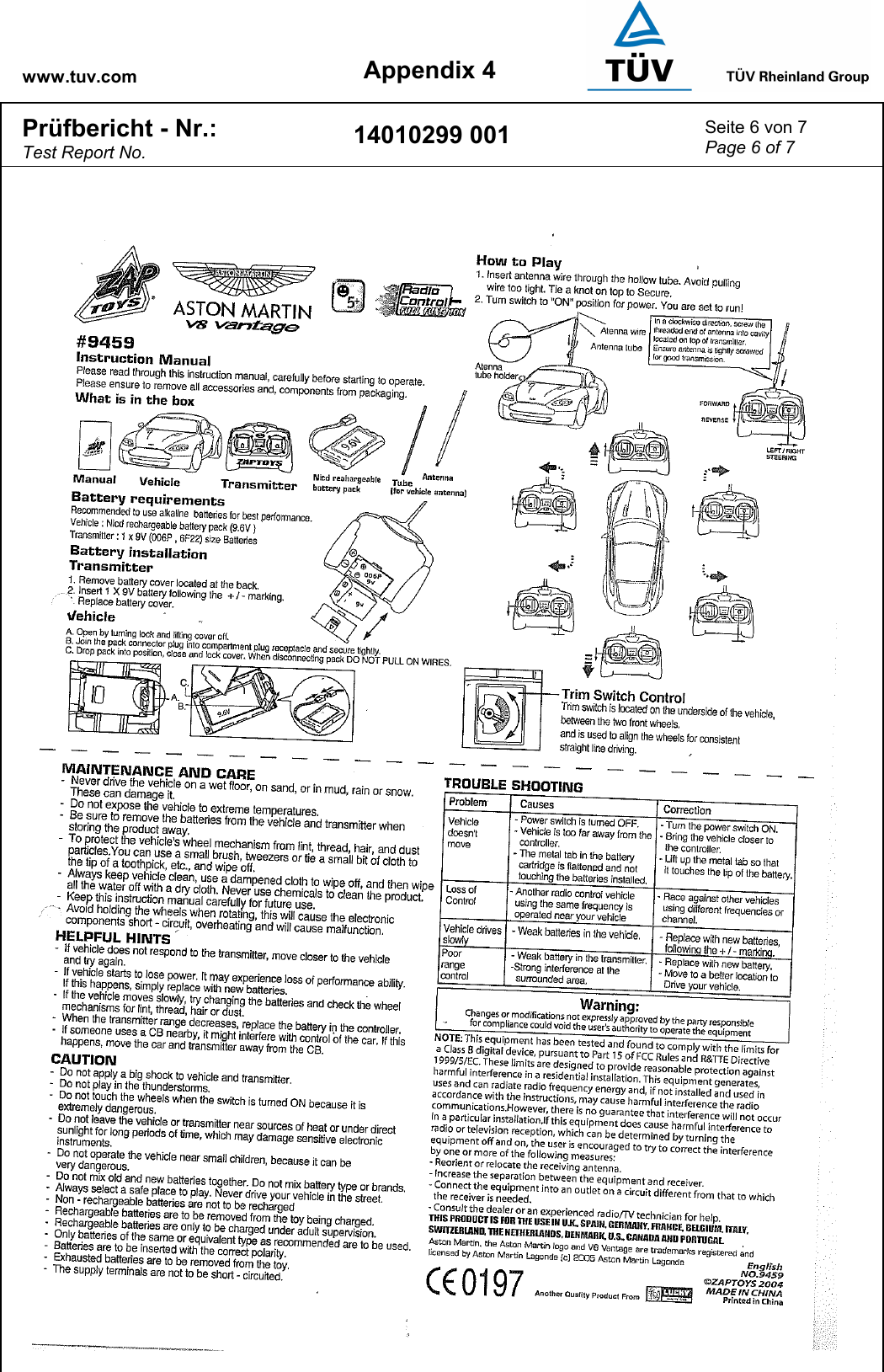 www.tuv.com Appendix 4 Prüfbericht - Nr.:  Test Report No. 14010299 001  Seite 6 von 7 Page 6 of 7   