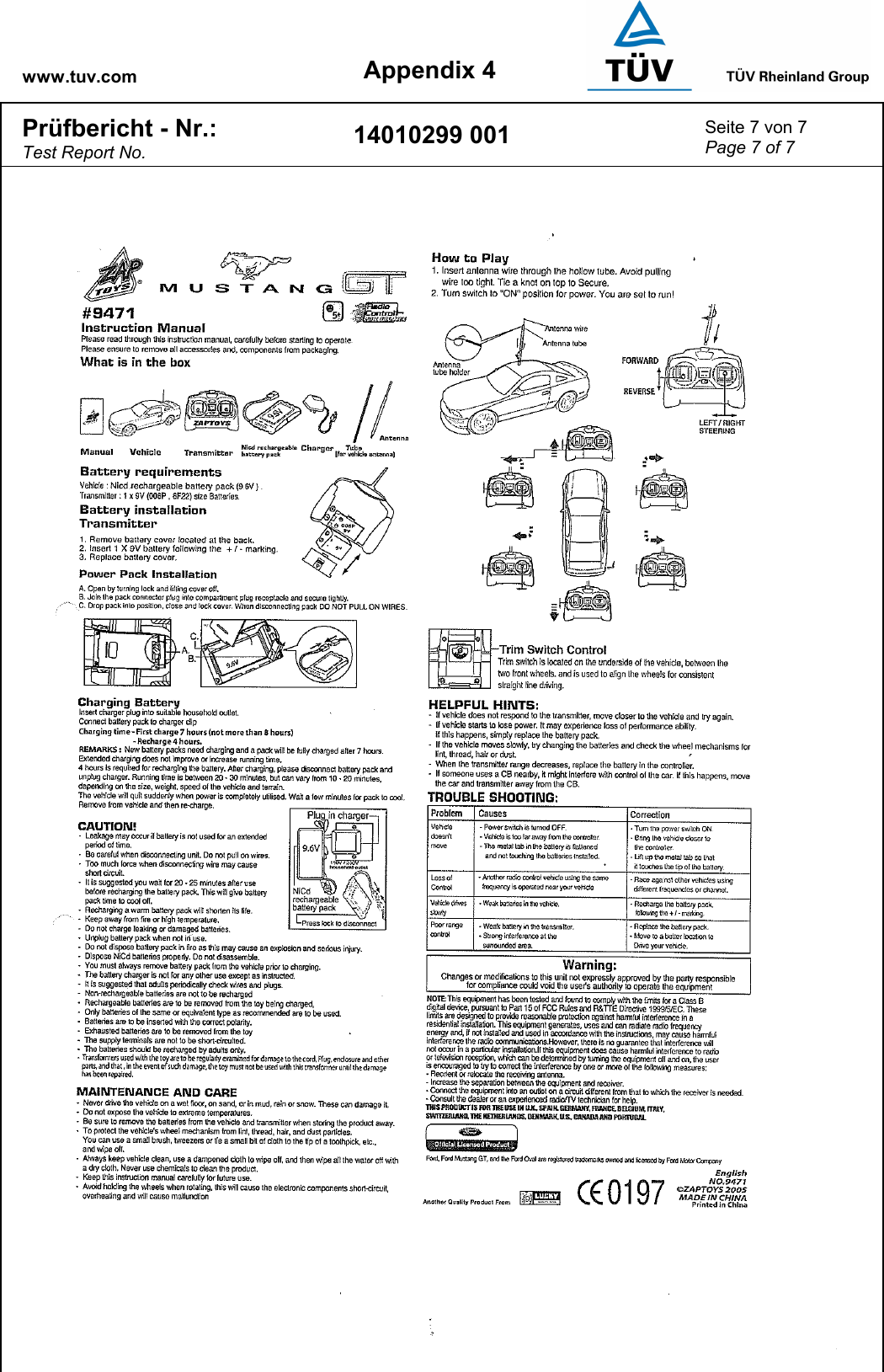 www.tuv.com Appendix 4 Prüfbericht - Nr.:  Test Report No. 14010299 001  Seite 7 von 7 Page 7 of 7    