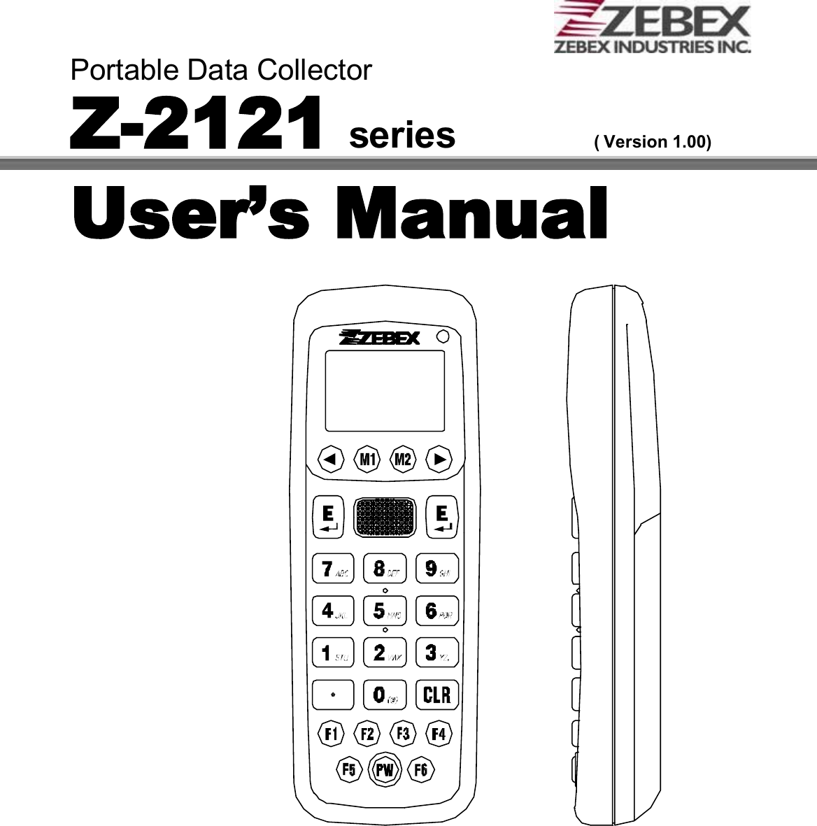 Portable Data CollectorZ-2121 series ( Version 1.00)User’s Manual