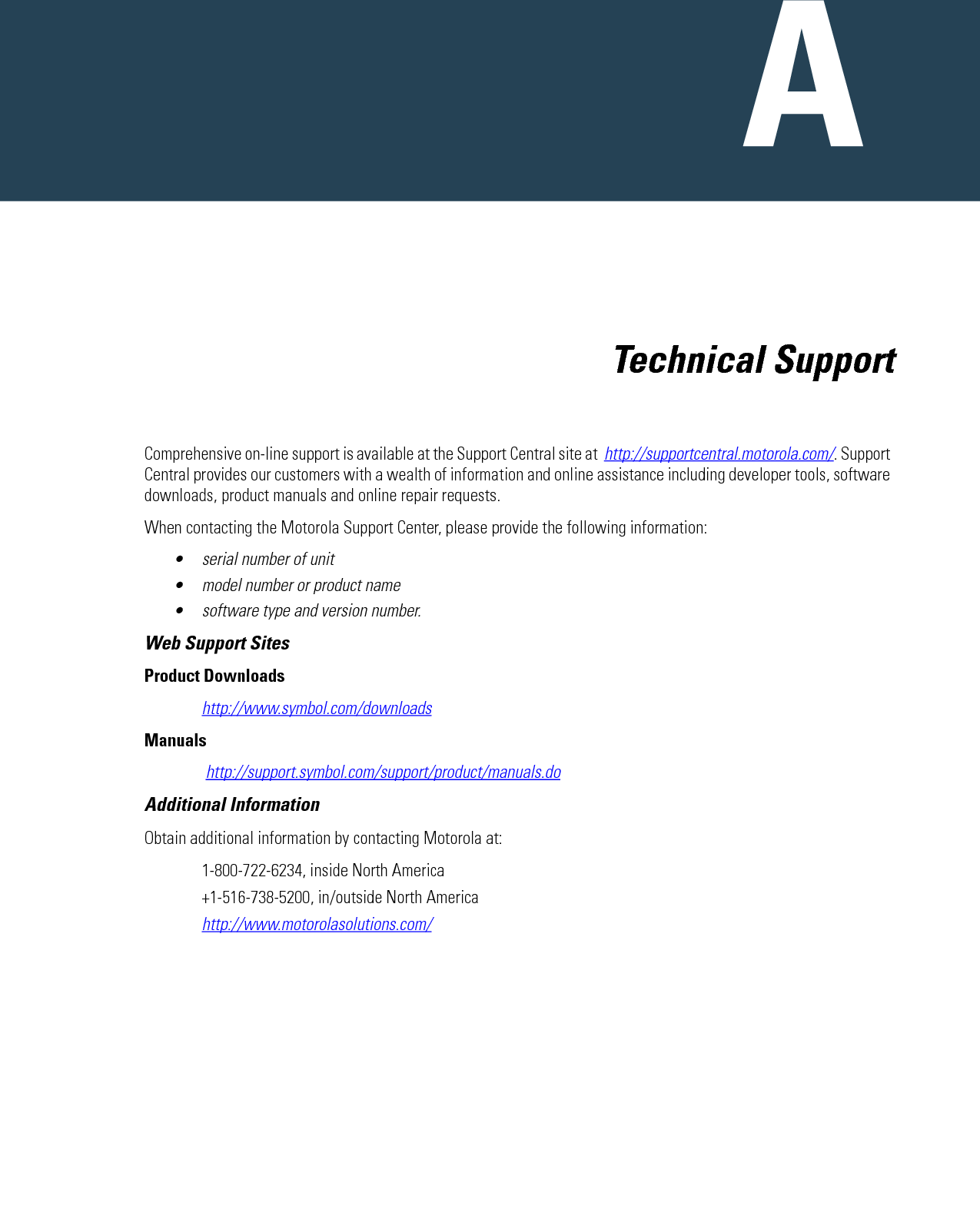 A-2   Enterprise Wireless LAN Antenna Specification Guide 